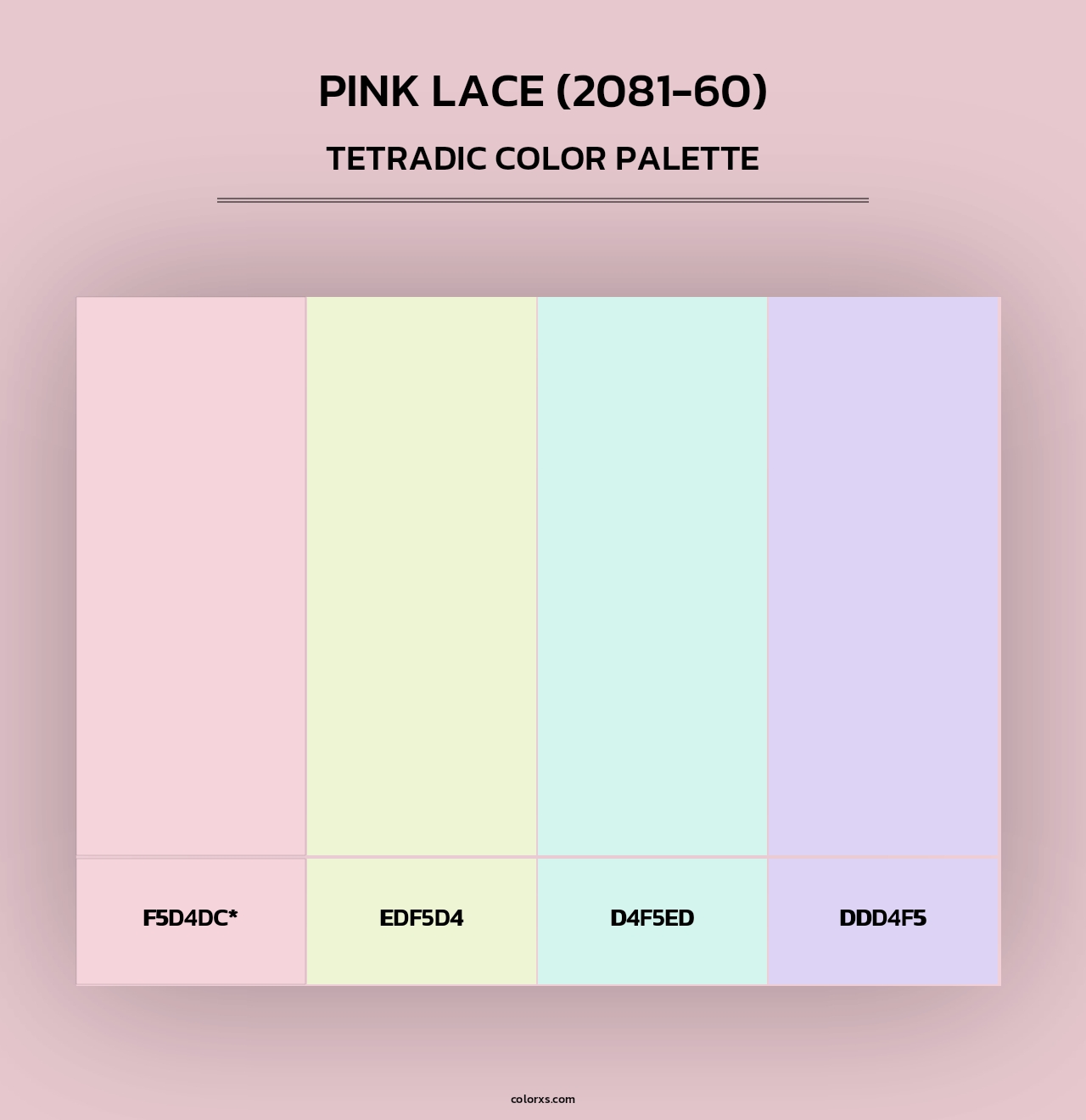 Pink Lace (2081-60) - Tetradic Color Palette