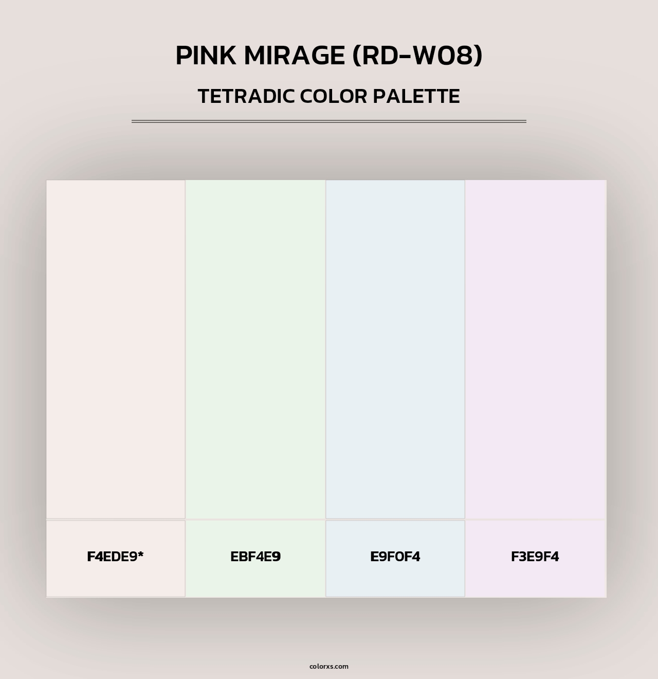 Pink Mirage (RD-W08) - Tetradic Color Palette