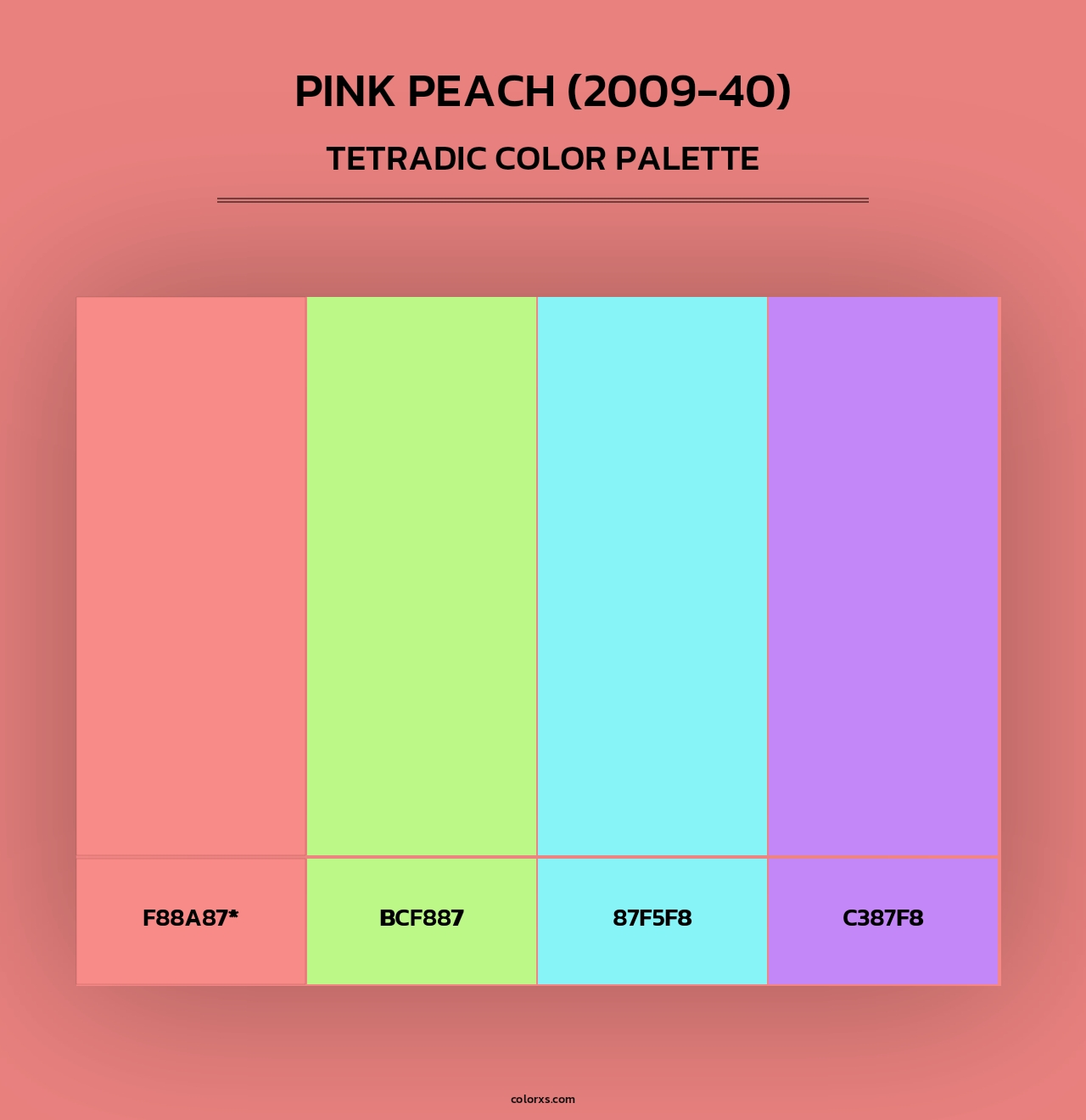 Pink Peach (2009-40) - Tetradic Color Palette