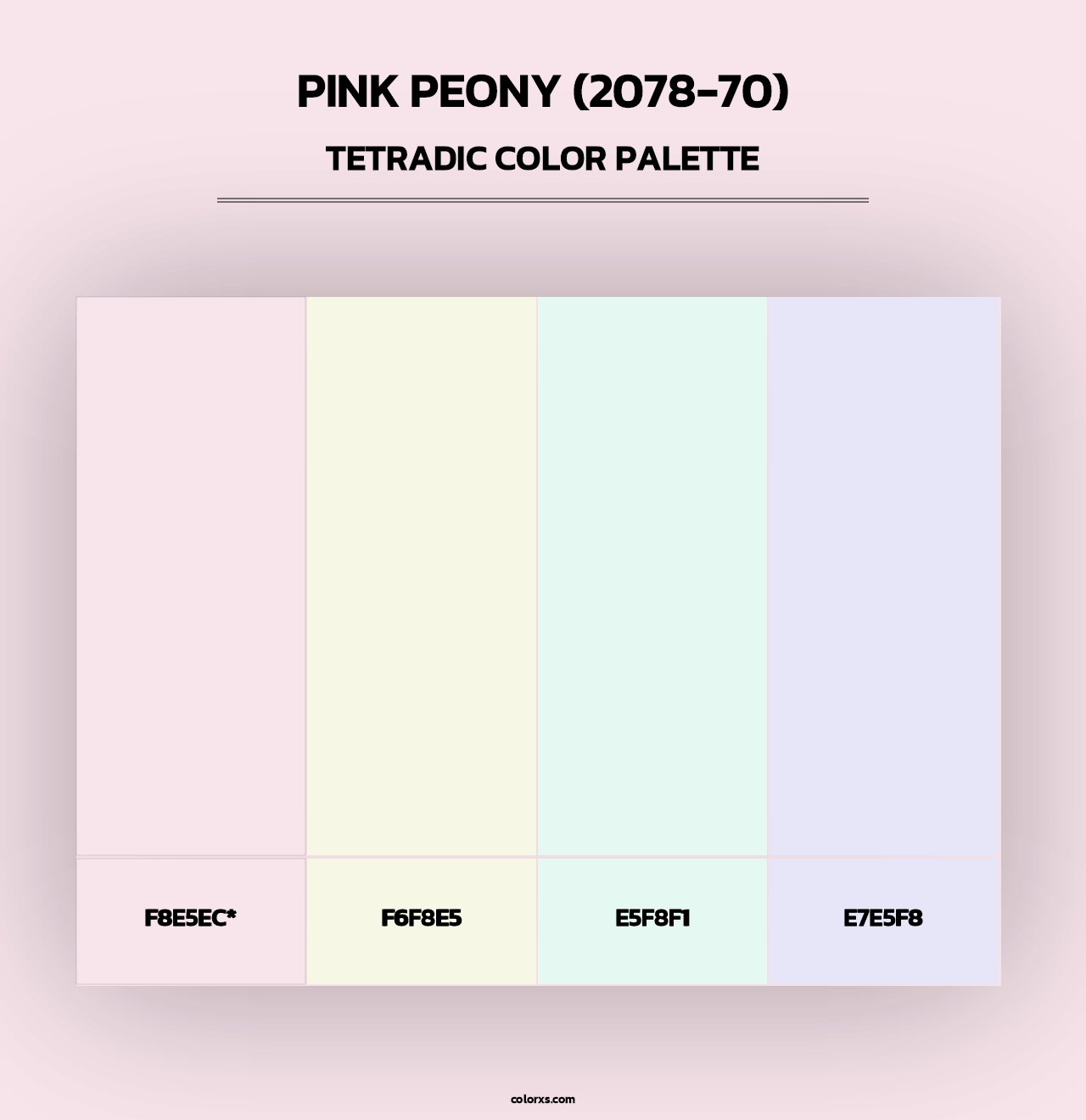 Pink Peony (2078-70) - Tetradic Color Palette