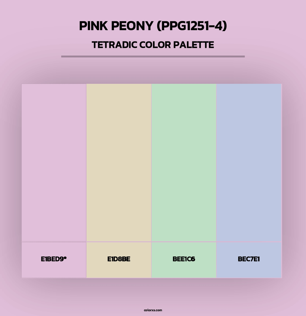 Pink Peony (PPG1251-4) - Tetradic Color Palette