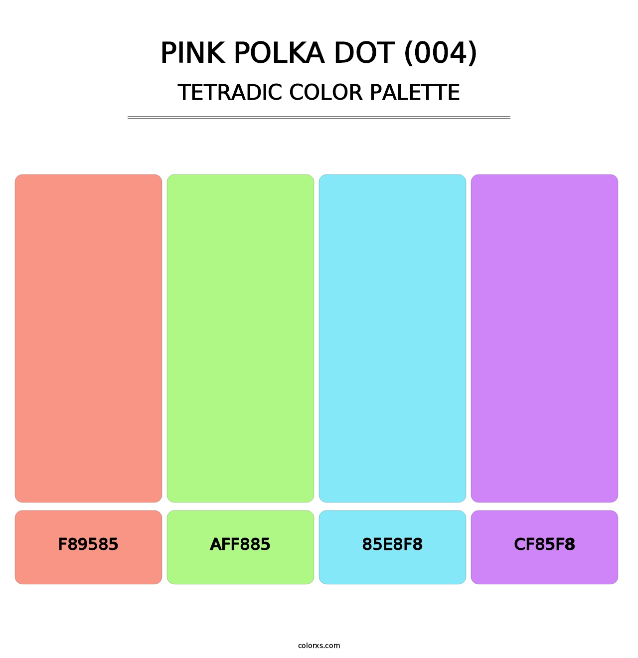 Pink Polka Dot (004) - Tetradic Color Palette