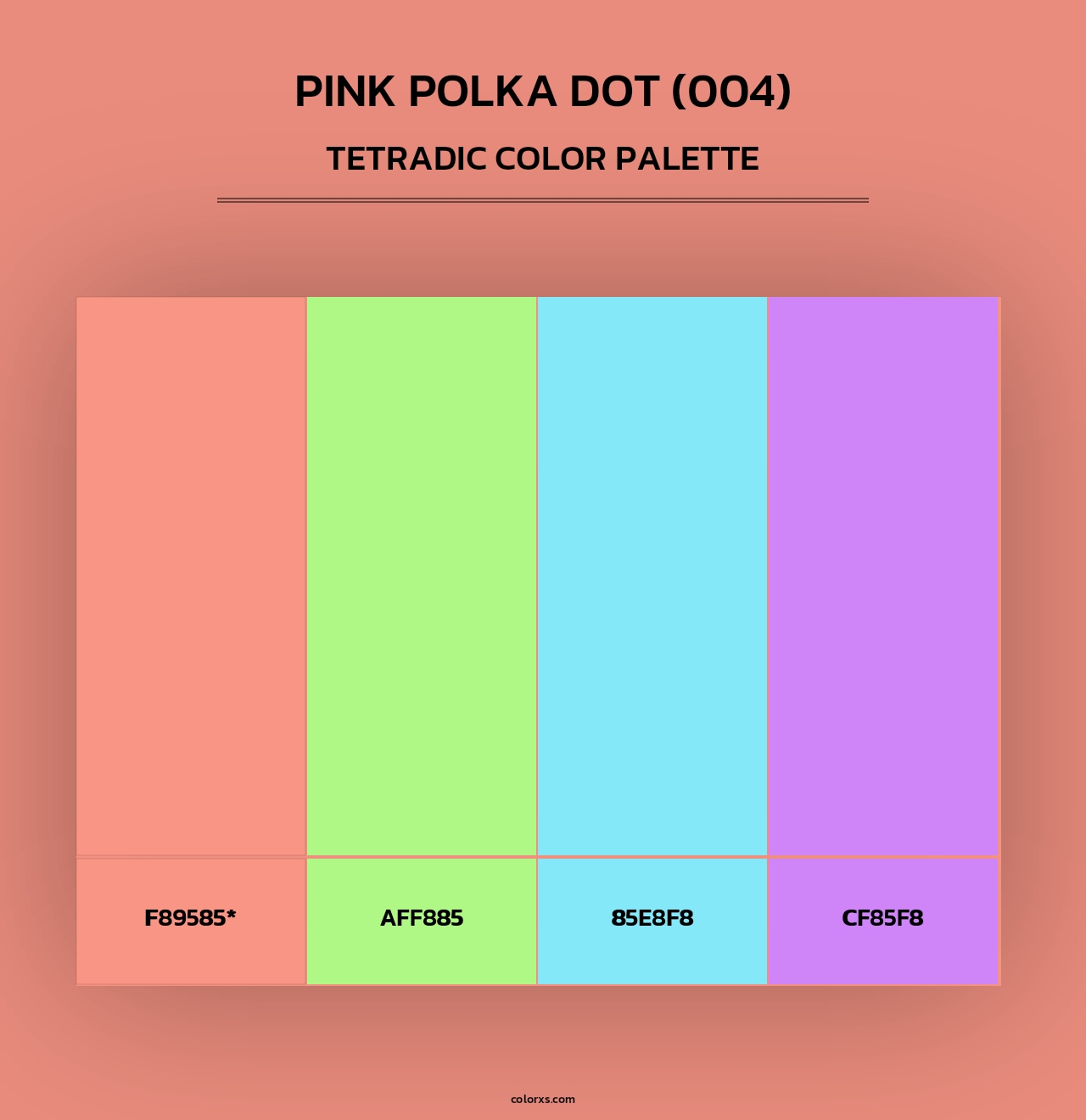 Pink Polka Dot (004) - Tetradic Color Palette