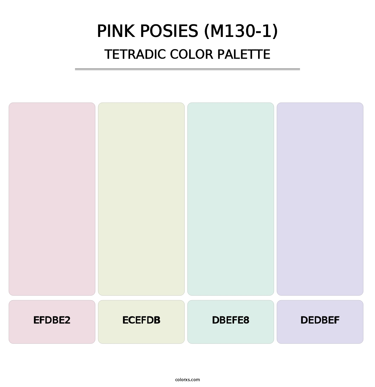 Pink Posies (M130-1) - Tetradic Color Palette