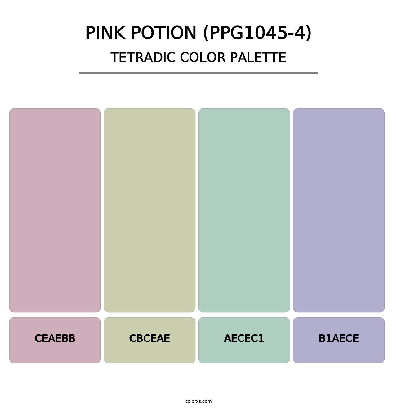 Pink Potion (PPG1045-4) - Tetradic Color Palette