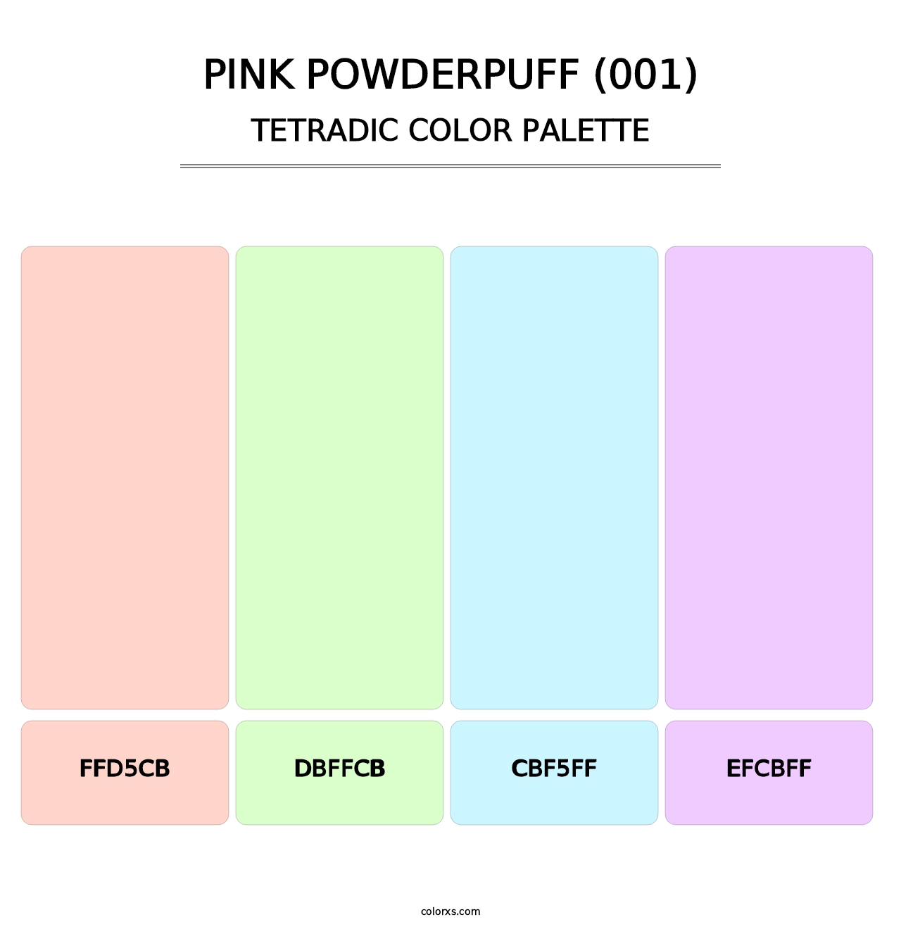 Pink Powderpuff (001) - Tetradic Color Palette
