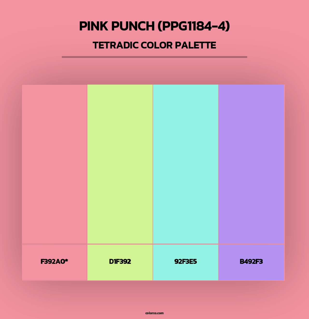 Pink Punch (PPG1184-4) - Tetradic Color Palette