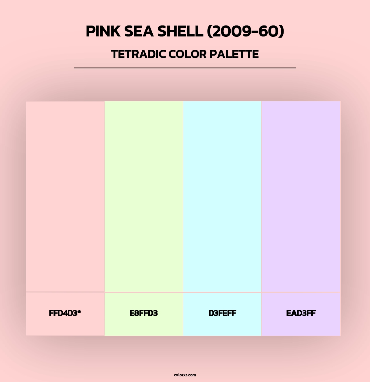 Pink Sea Shell (2009-60) - Tetradic Color Palette