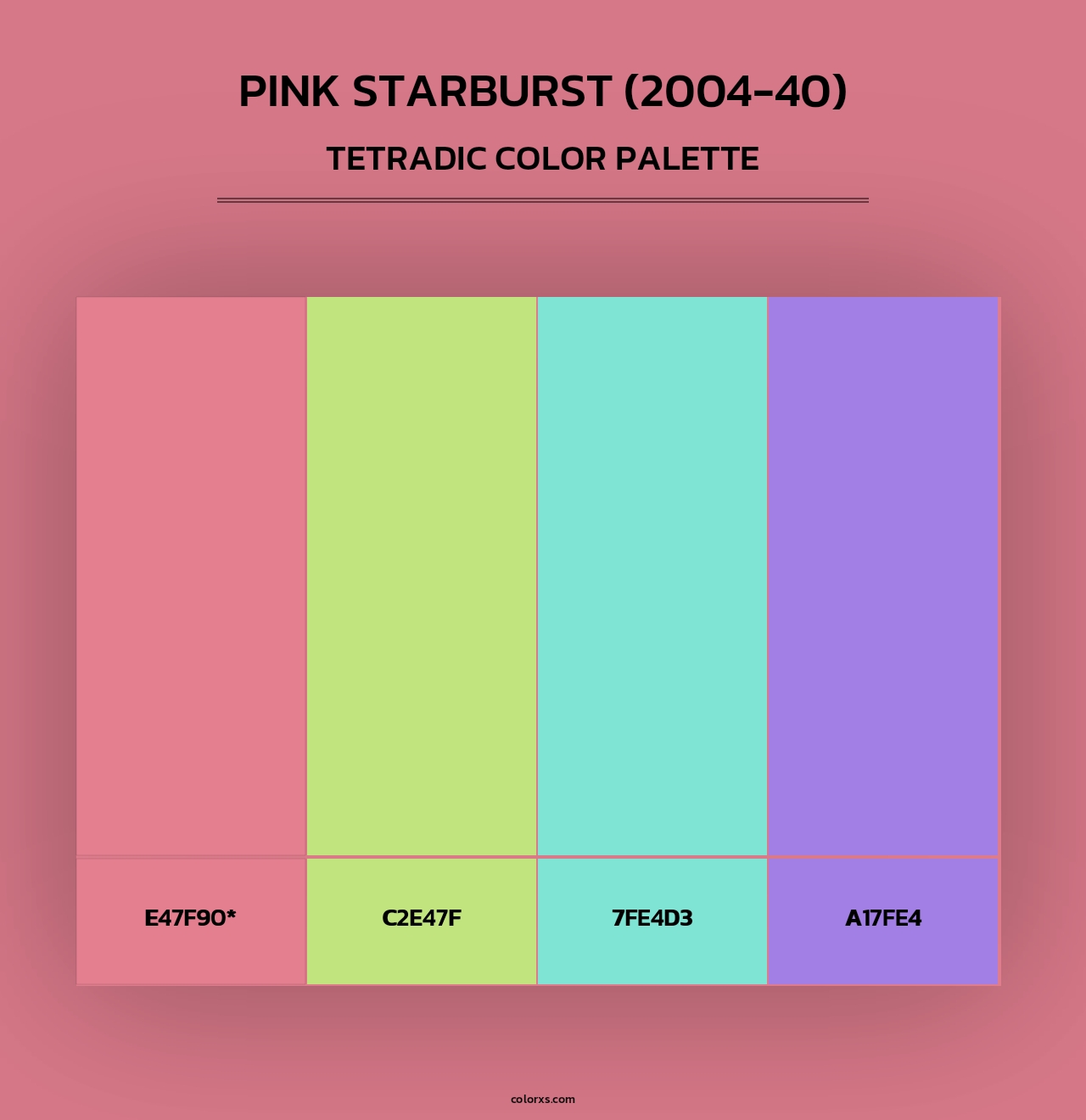 Pink Starburst (2004-40) - Tetradic Color Palette