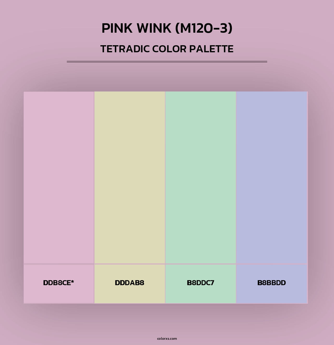 Pink Wink (M120-3) - Tetradic Color Palette