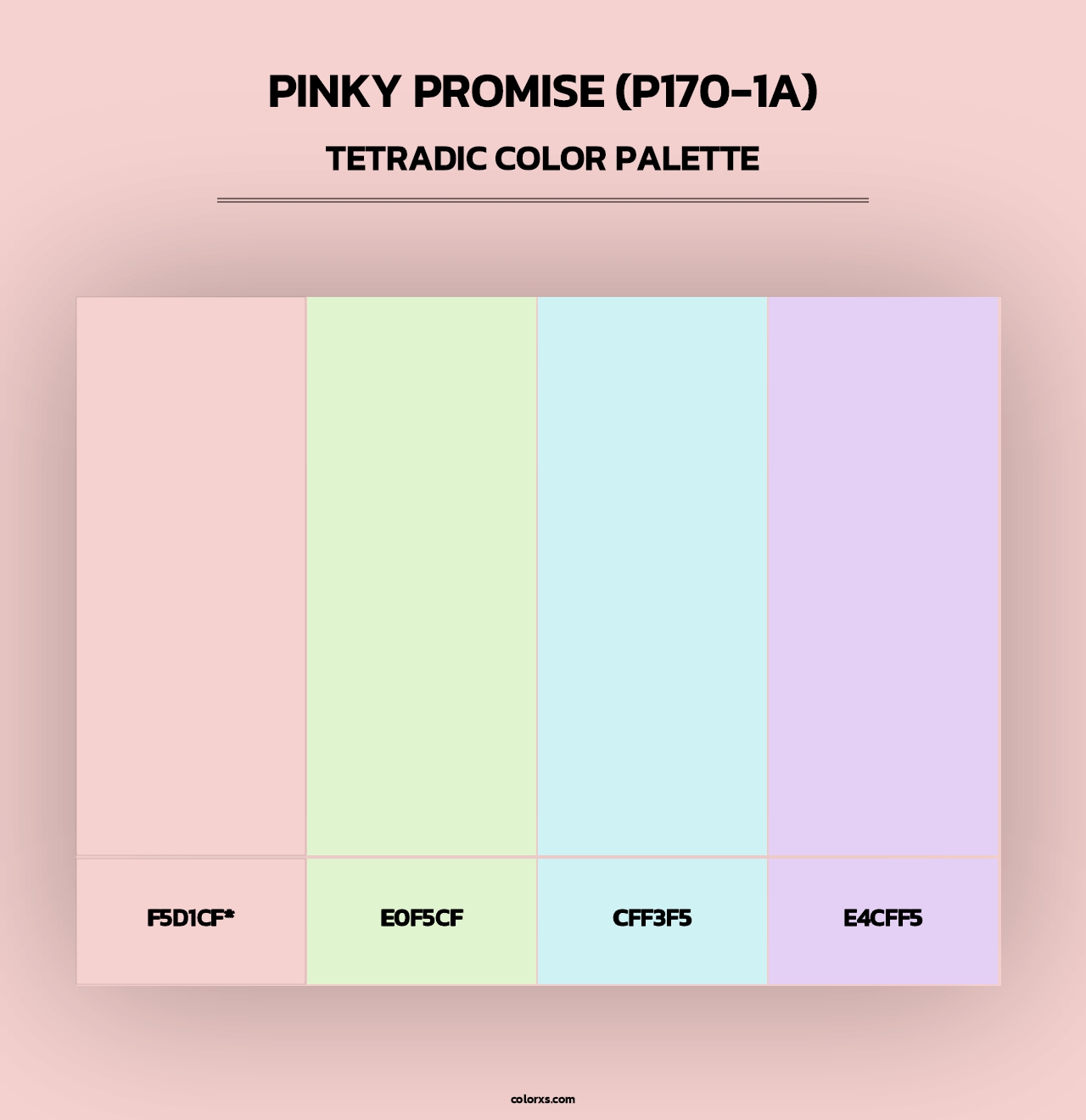 Pinky Promise (P170-1A) - Tetradic Color Palette