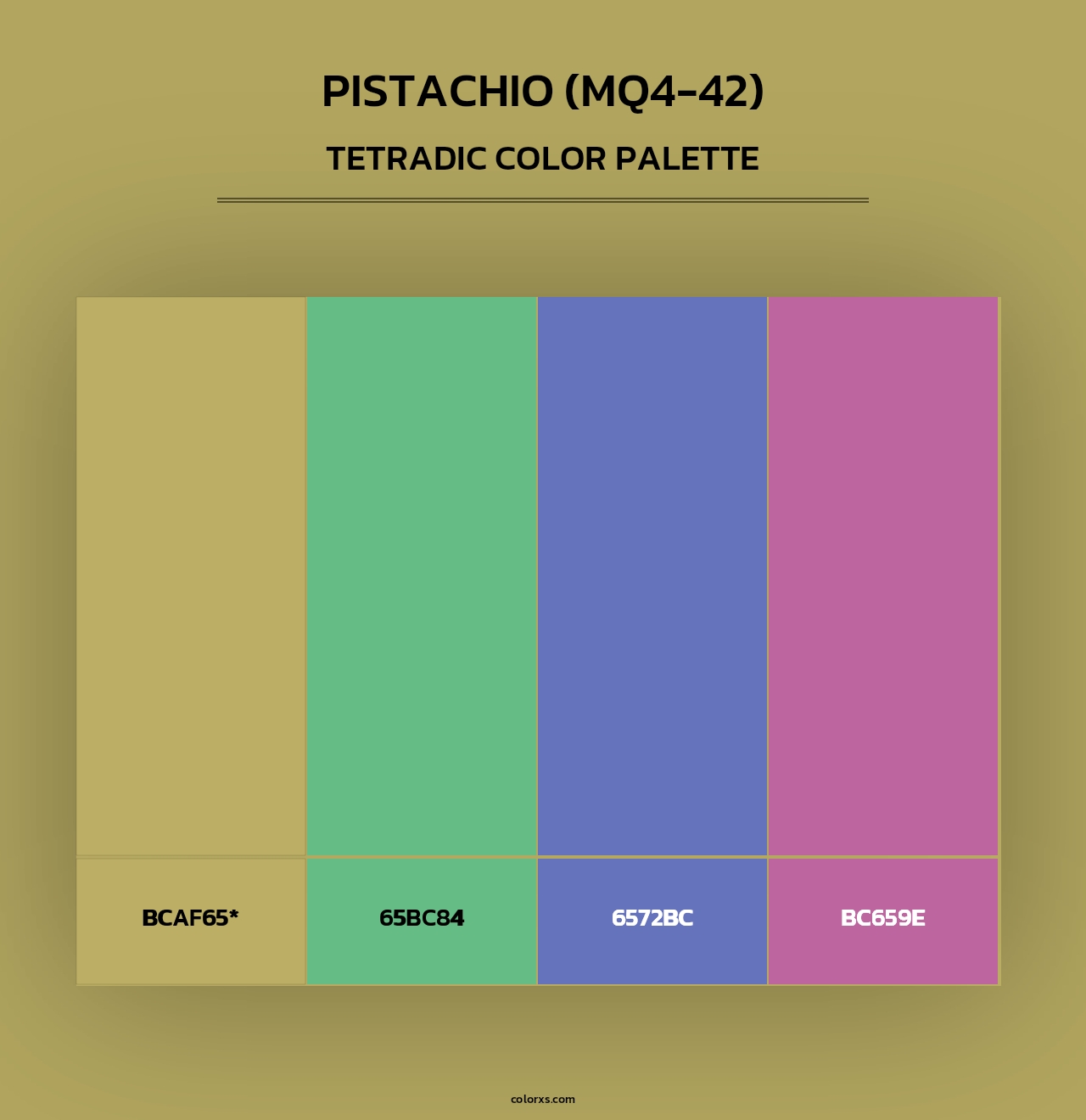 Pistachio (MQ4-42) - Tetradic Color Palette