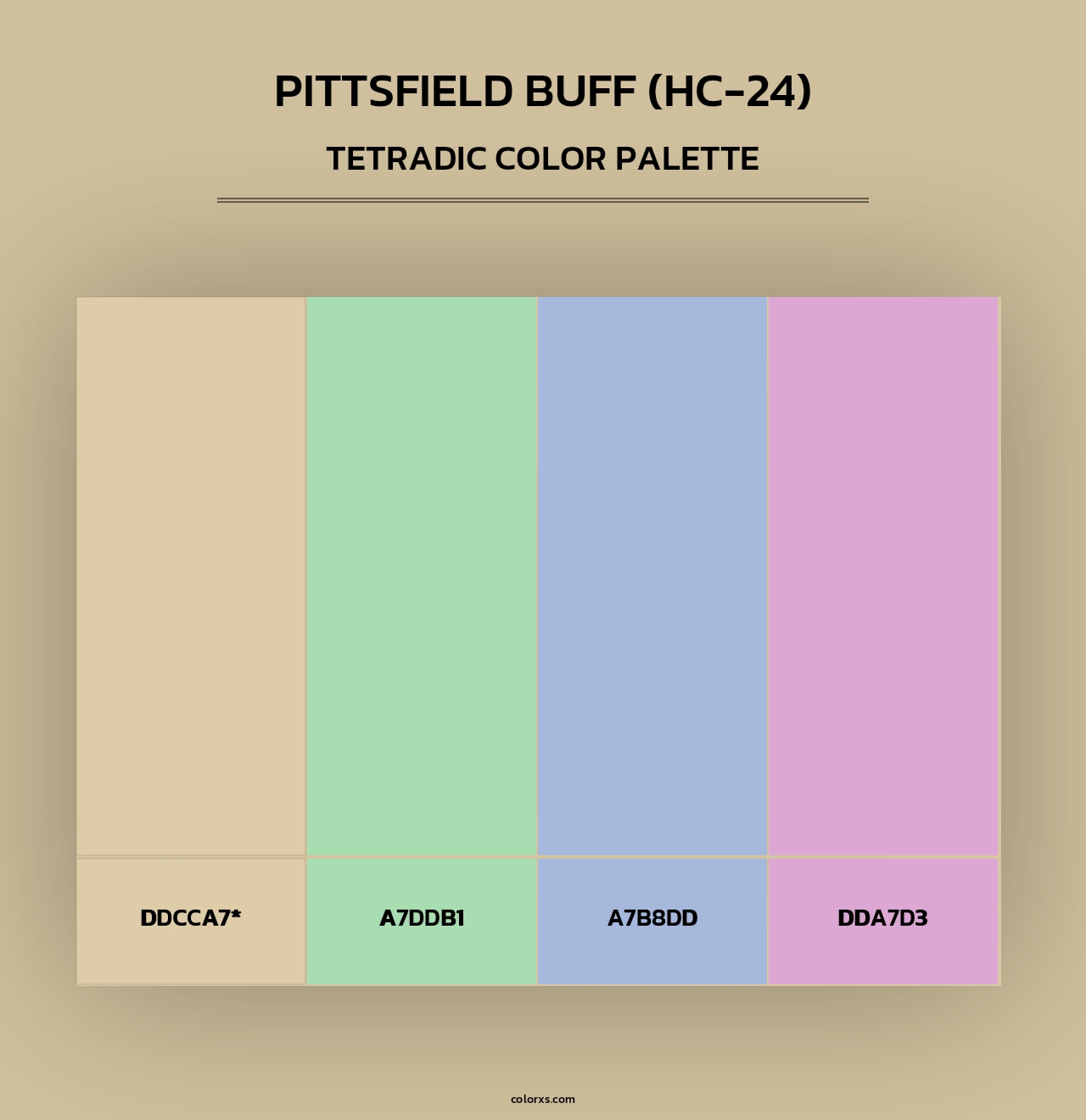 Pittsfield Buff (HC-24) - Tetradic Color Palette