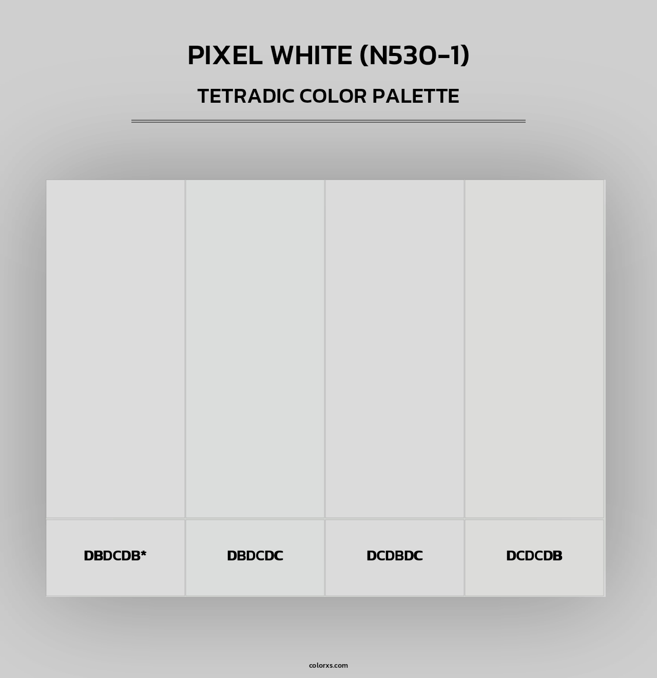 Pixel White (N530-1) - Tetradic Color Palette