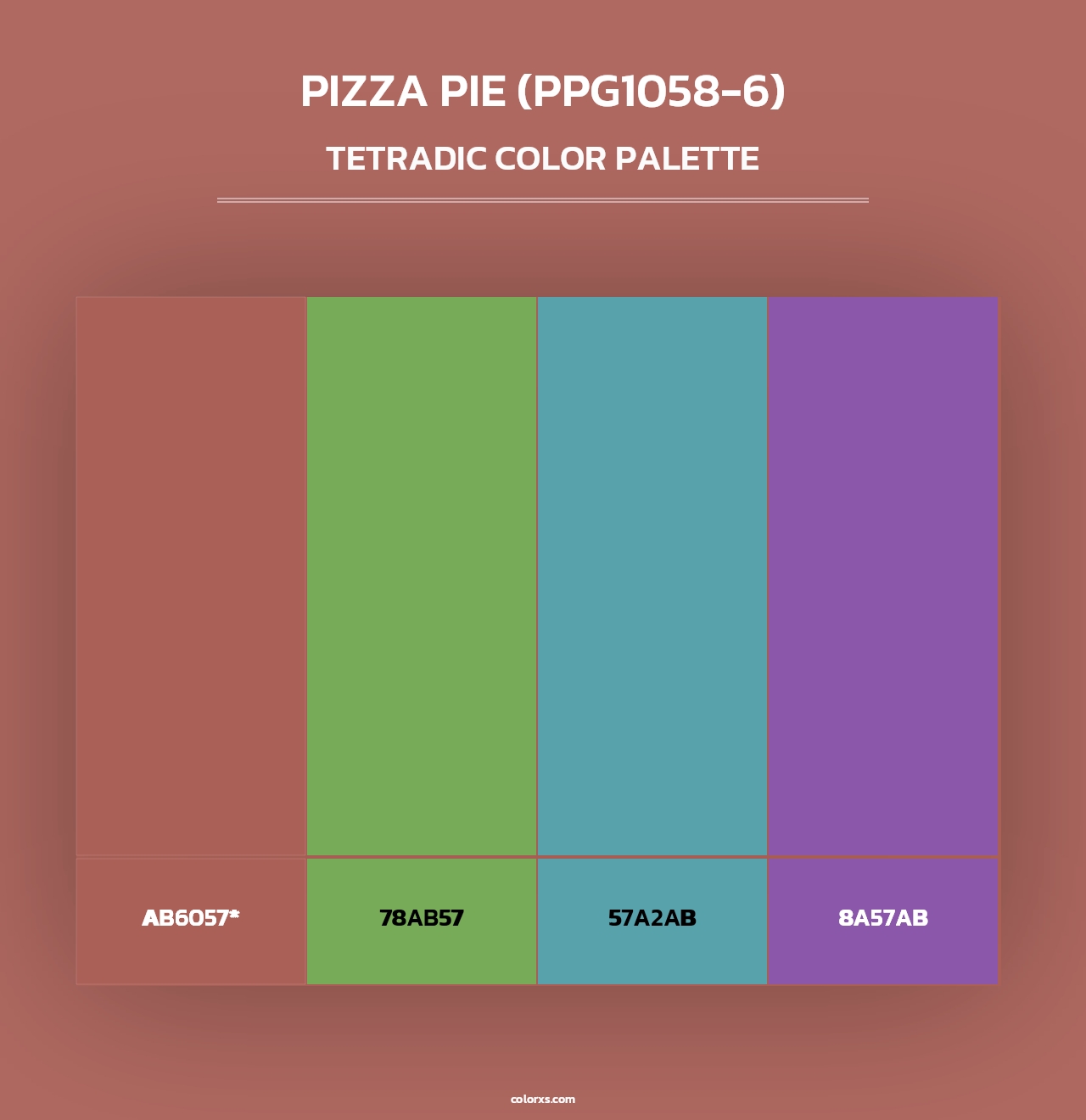 Pizza Pie (PPG1058-6) - Tetradic Color Palette