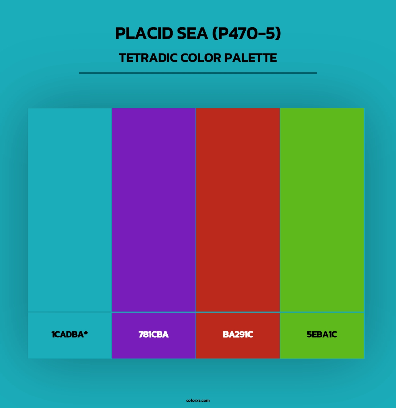 Placid Sea (P470-5) - Tetradic Color Palette