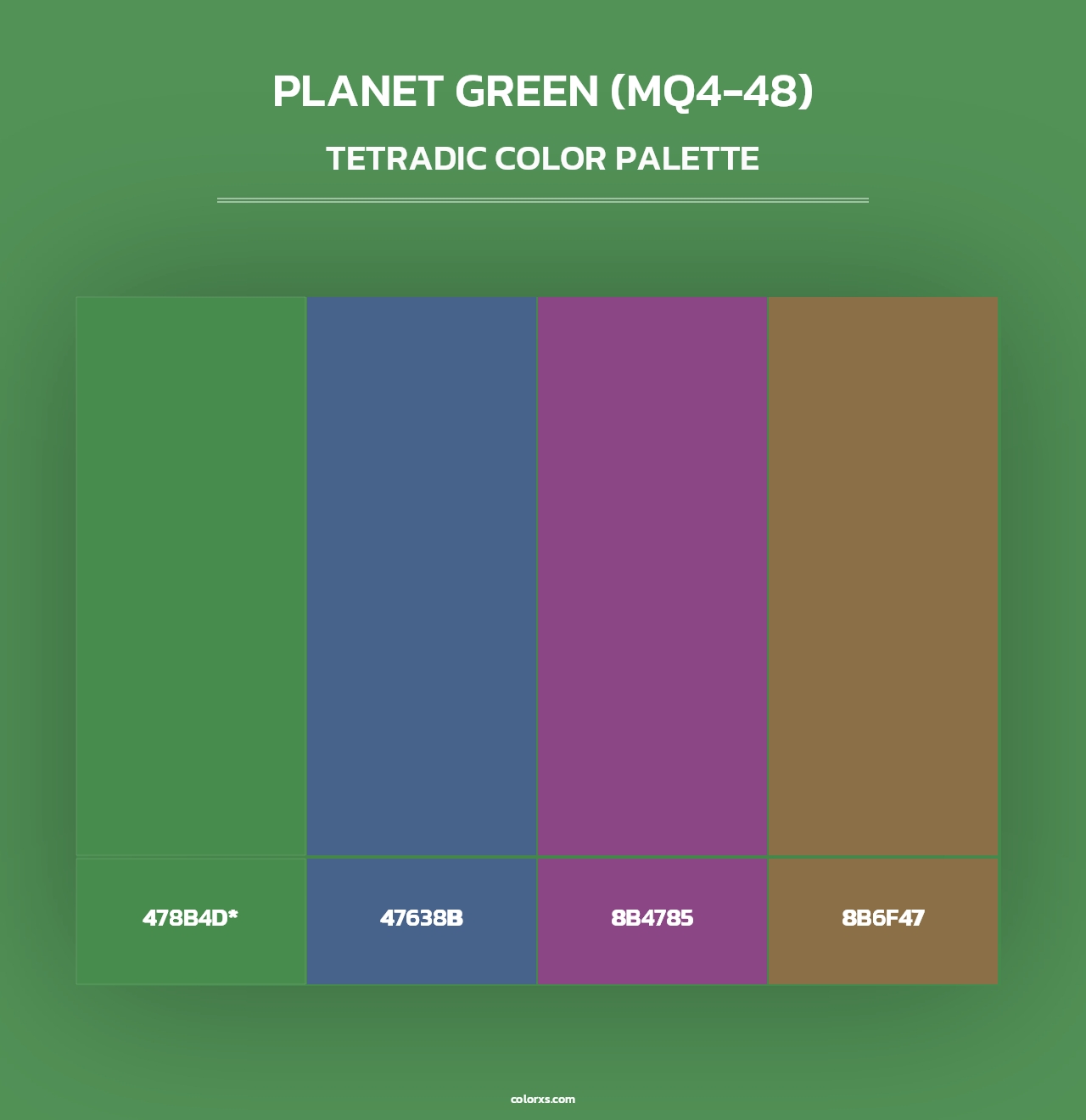 Planet Green (MQ4-48) - Tetradic Color Palette