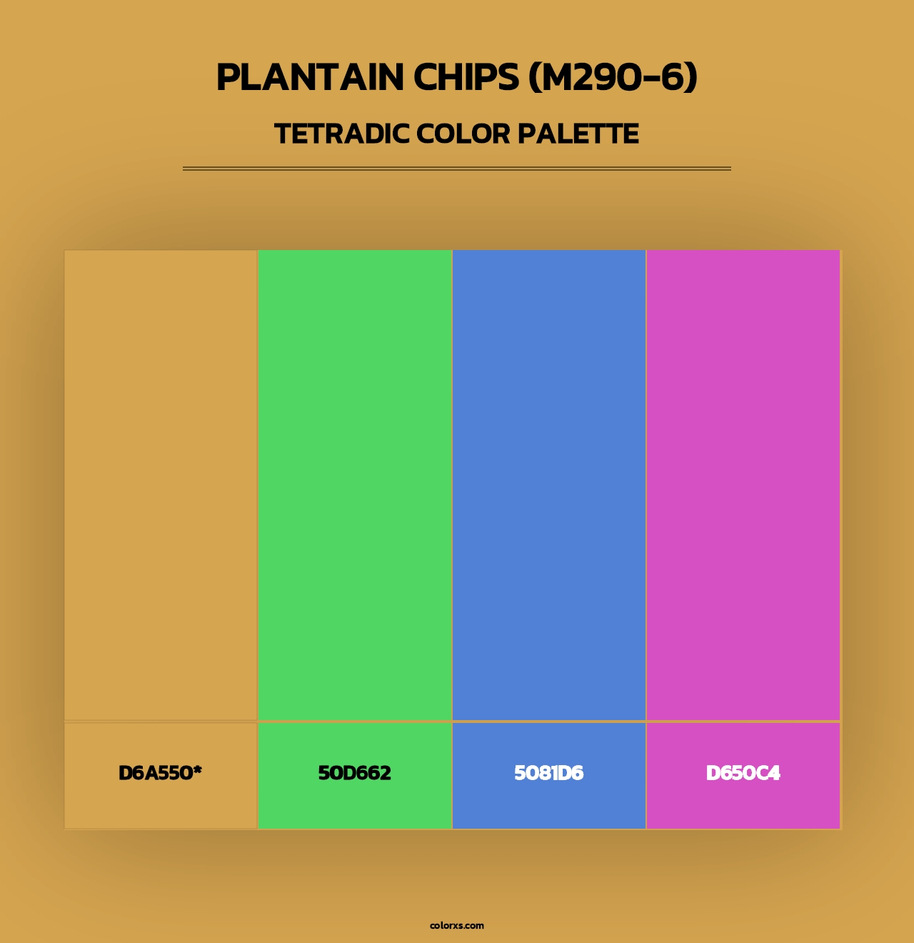 Plantain Chips (M290-6) - Tetradic Color Palette