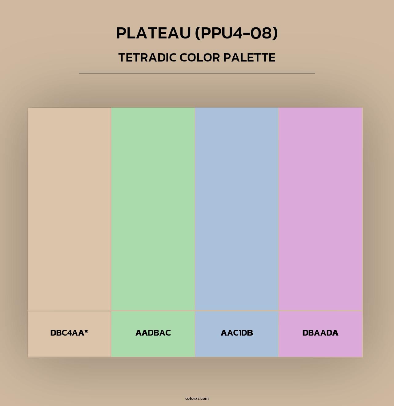 Plateau (PPU4-08) - Tetradic Color Palette