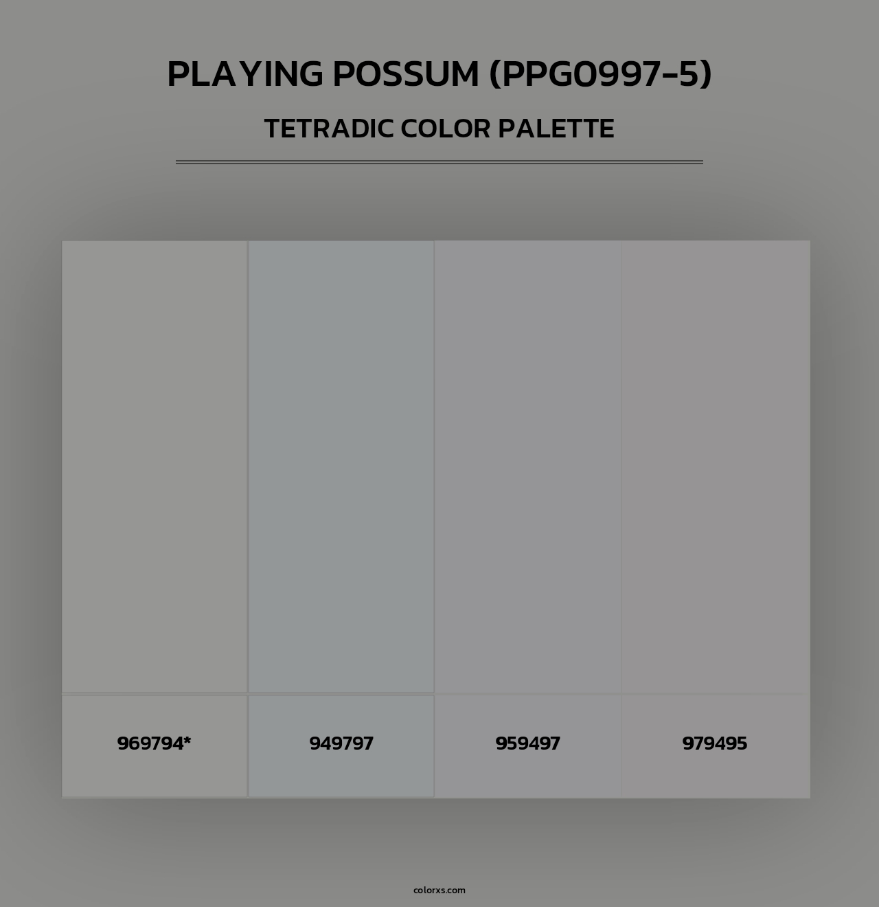 Playing Possum (PPG0997-5) - Tetradic Color Palette