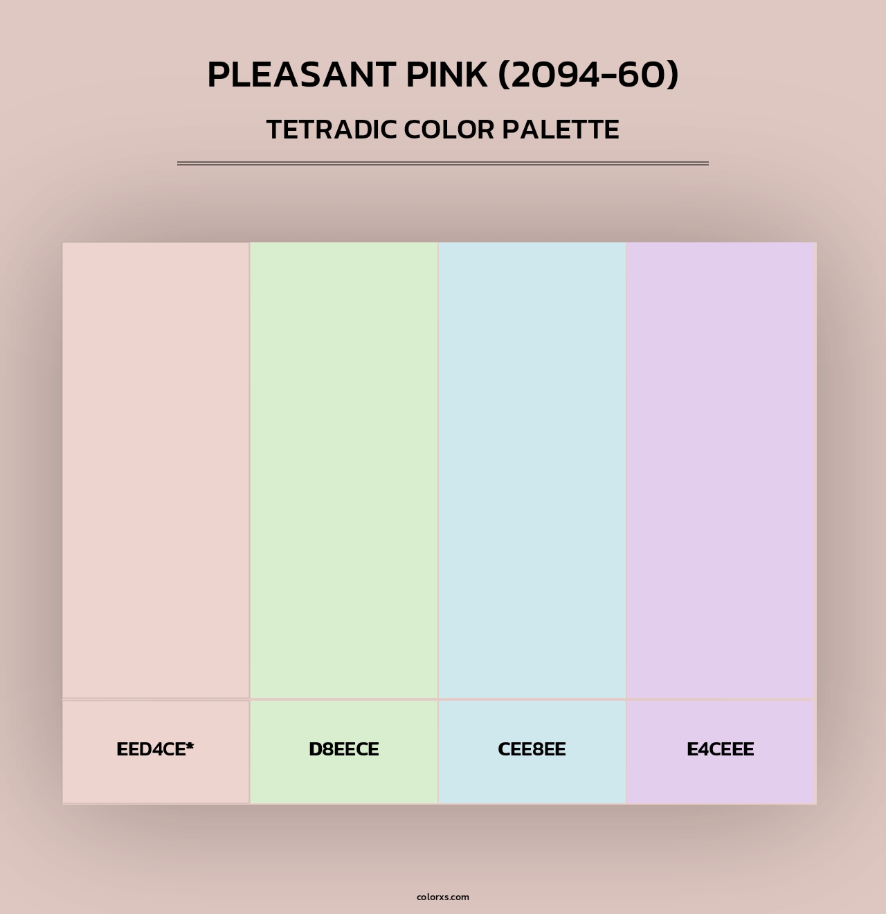 Pleasant Pink (2094-60) - Tetradic Color Palette