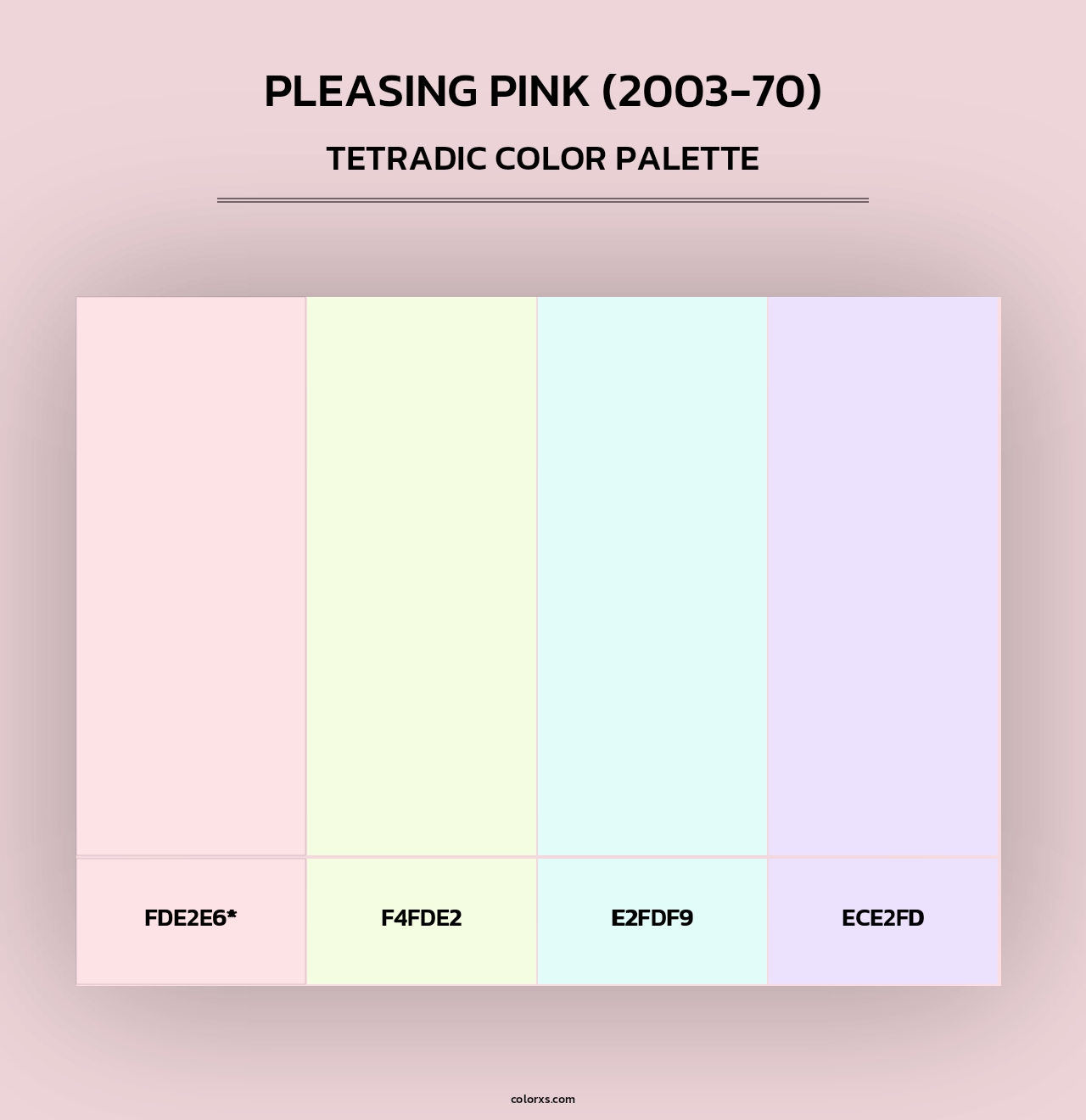 Pleasing Pink (2003-70) - Tetradic Color Palette