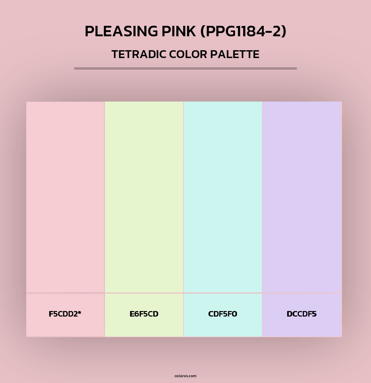 Pleasing Pink (PPG1184-2) - Tetradic Color Palette