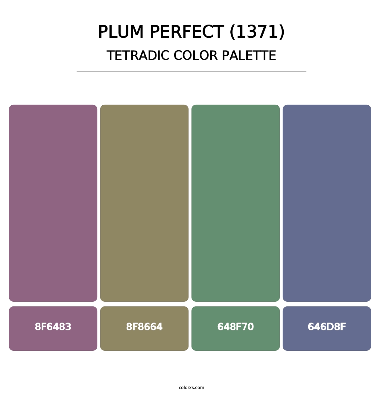 Plum Perfect (1371) - Tetradic Color Palette