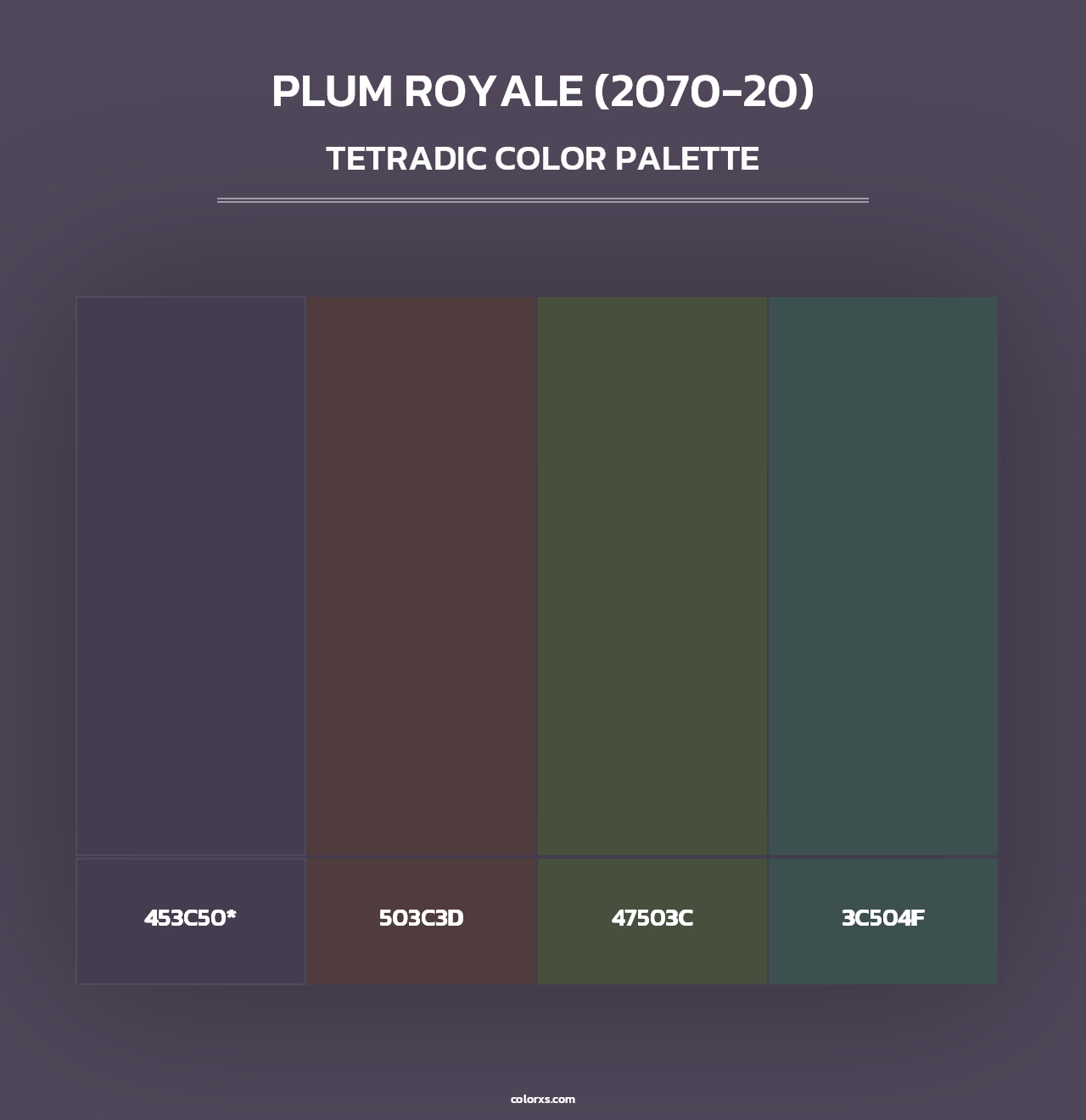 Plum Royale (2070-20) - Tetradic Color Palette