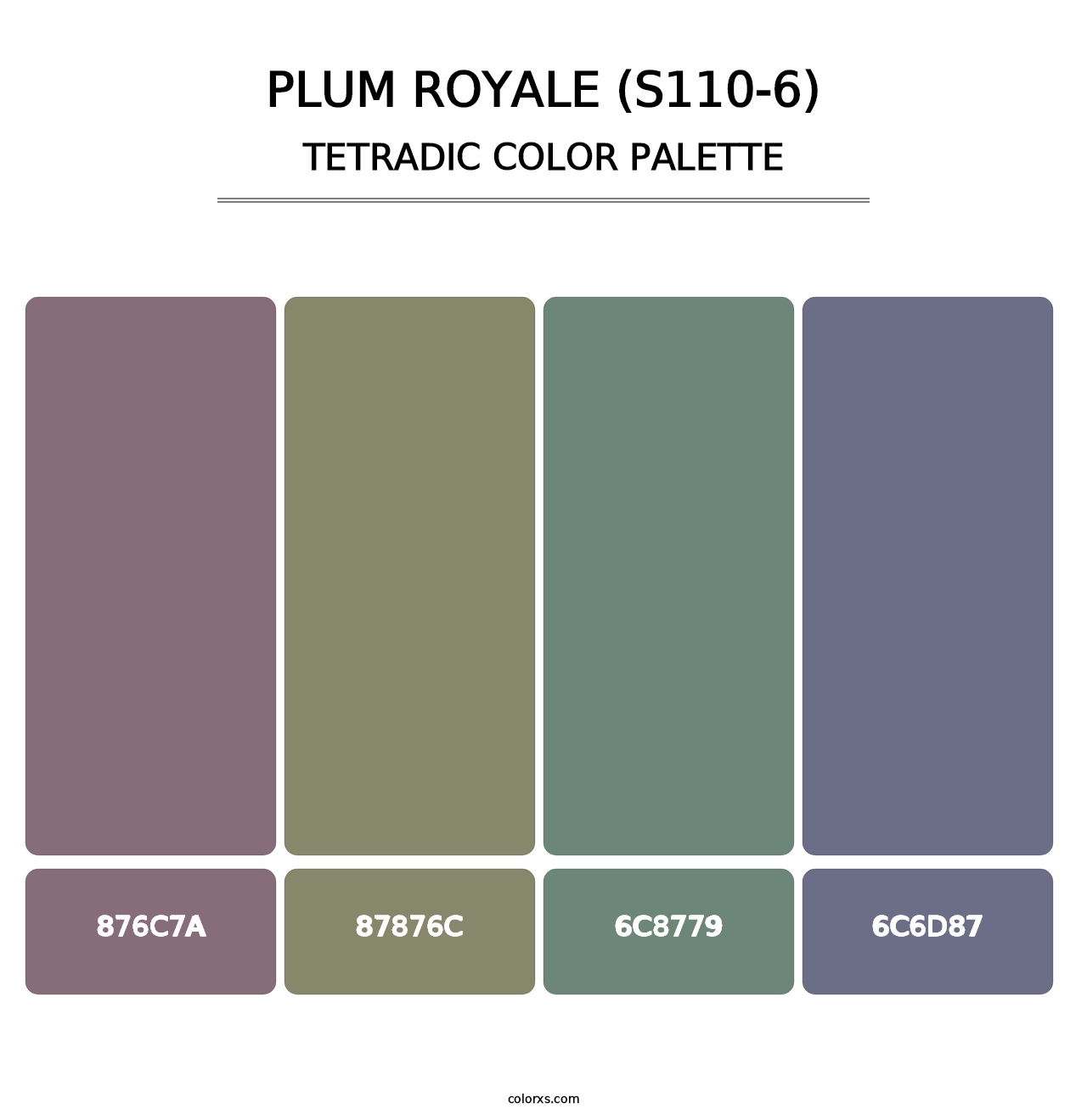 Plum Royale (S110-6) - Tetradic Color Palette
