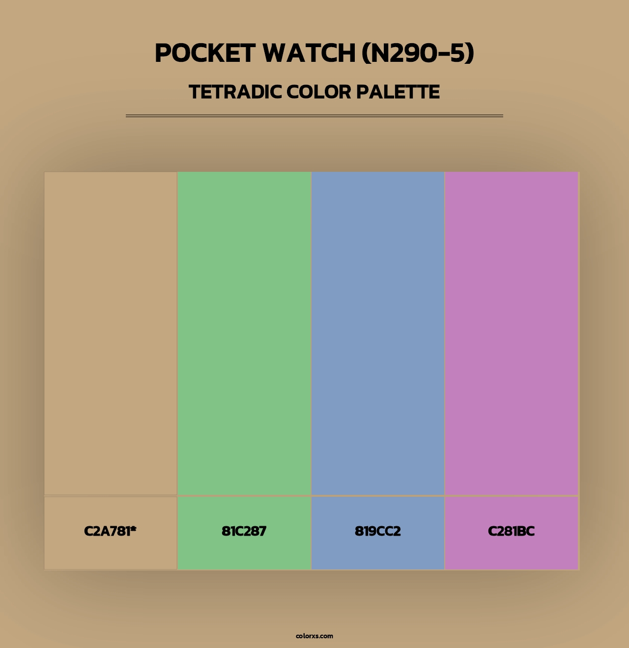 Pocket Watch (N290-5) - Tetradic Color Palette