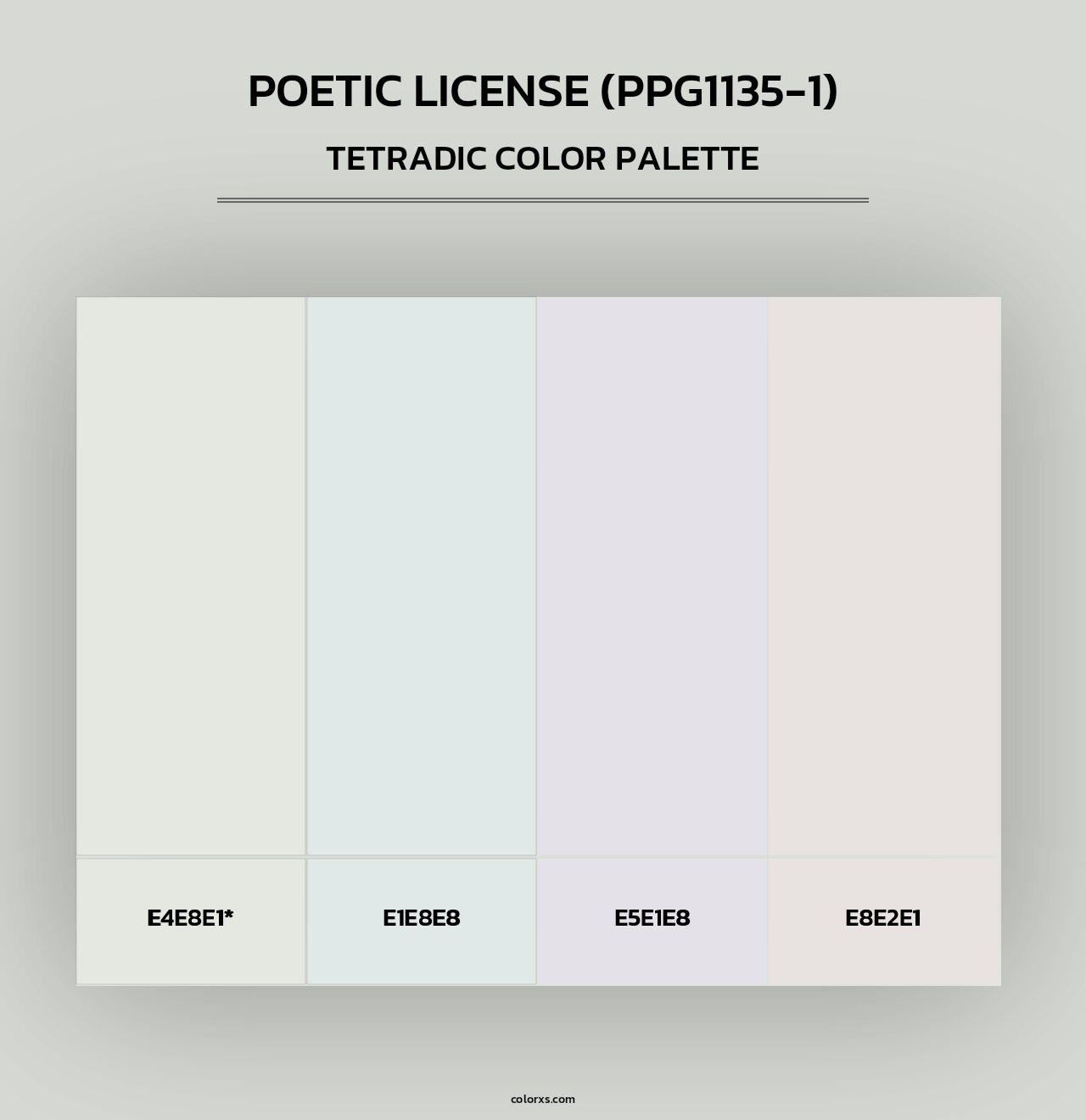 Poetic License (PPG1135-1) - Tetradic Color Palette