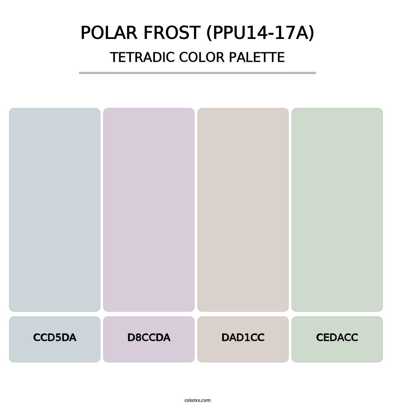 Polar Frost (PPU14-17A) - Tetradic Color Palette
