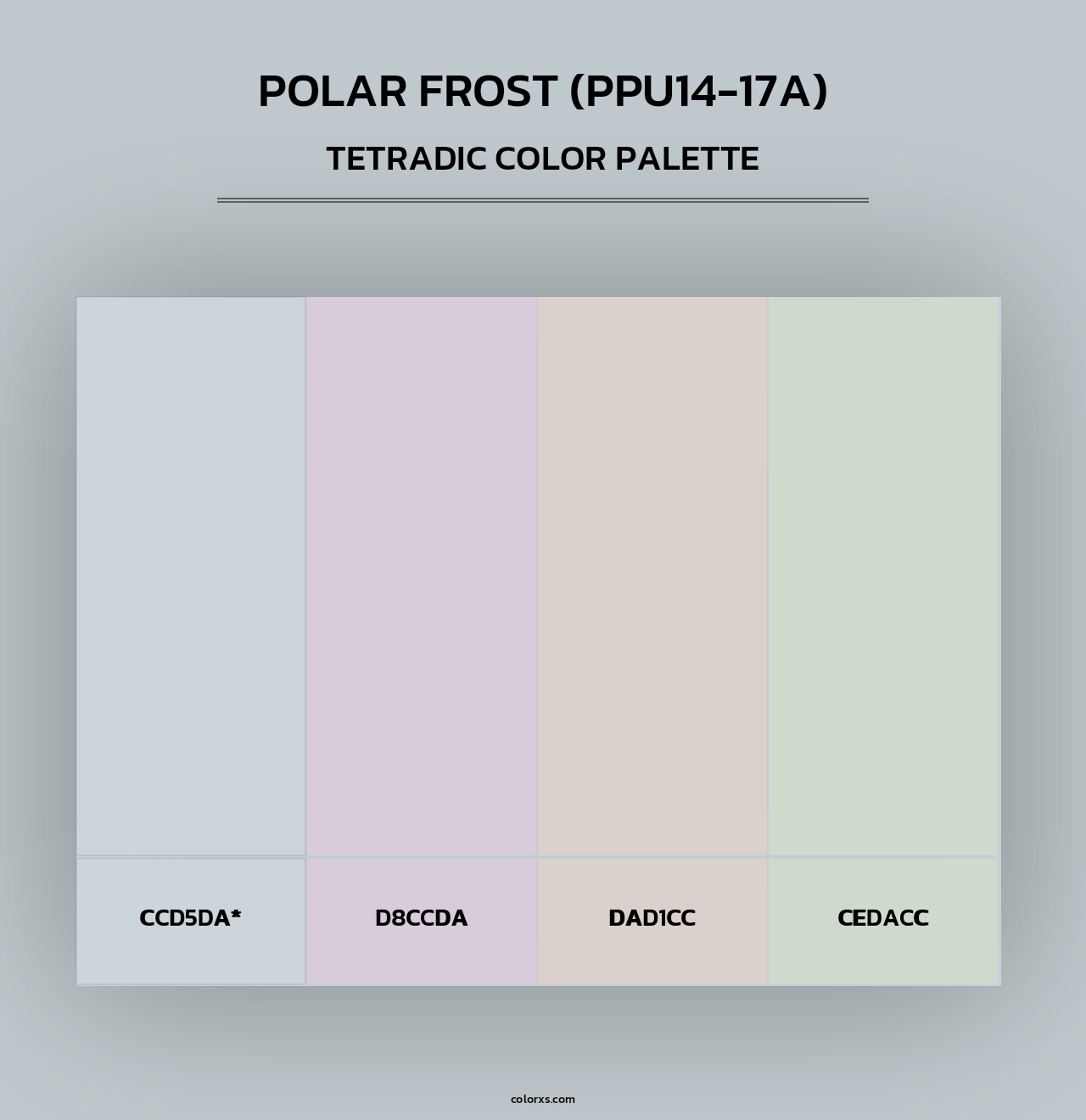 Polar Frost (PPU14-17A) - Tetradic Color Palette