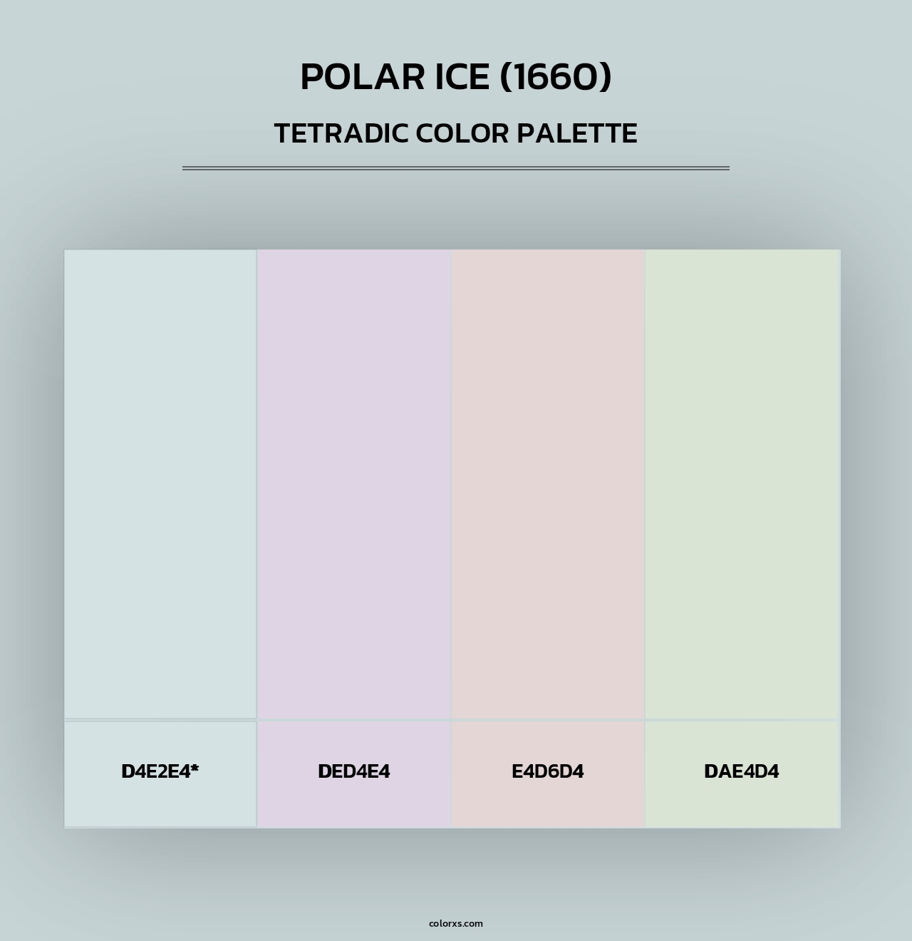 Polar Ice (1660) - Tetradic Color Palette