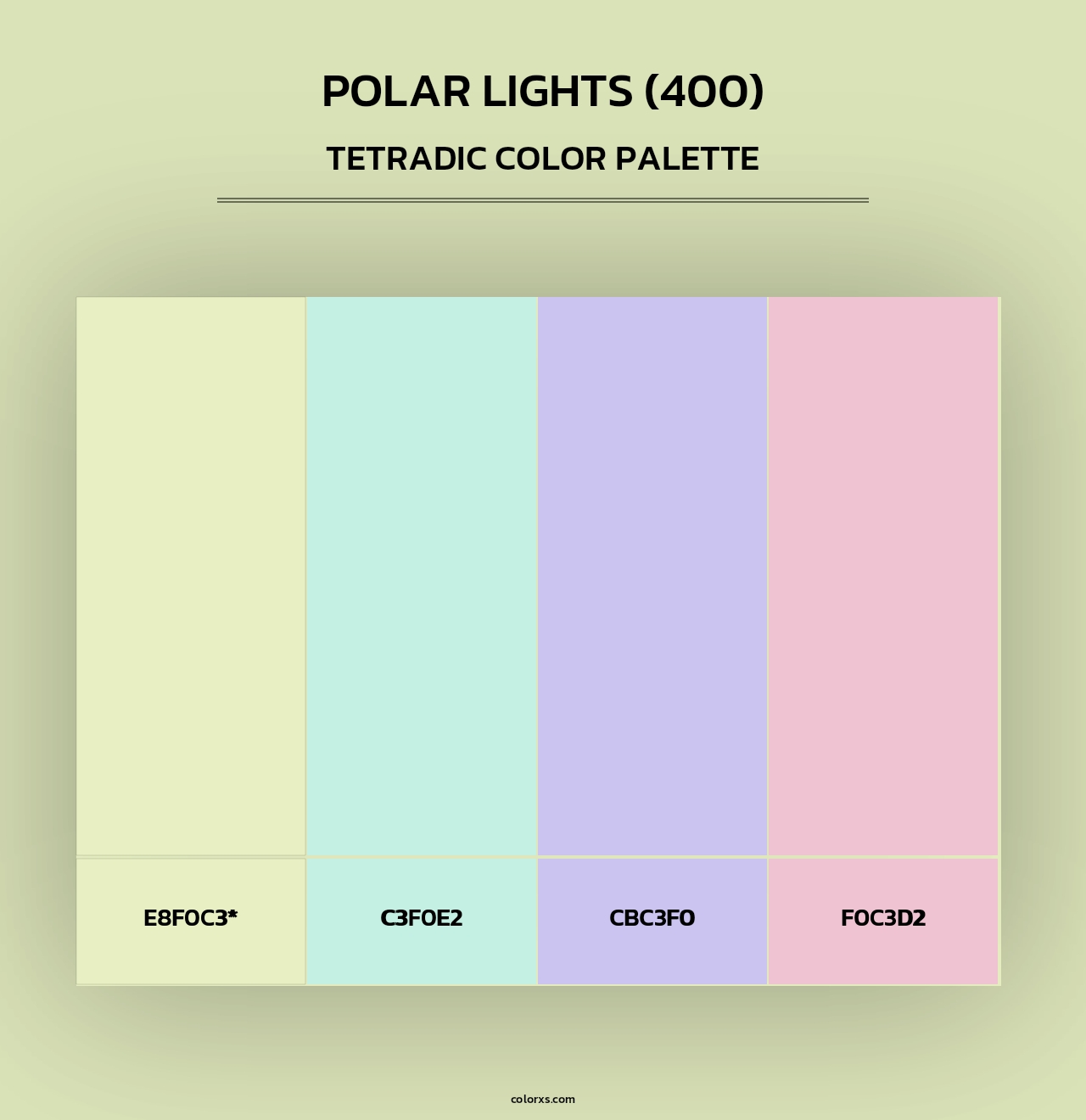 Polar Lights (400) - Tetradic Color Palette