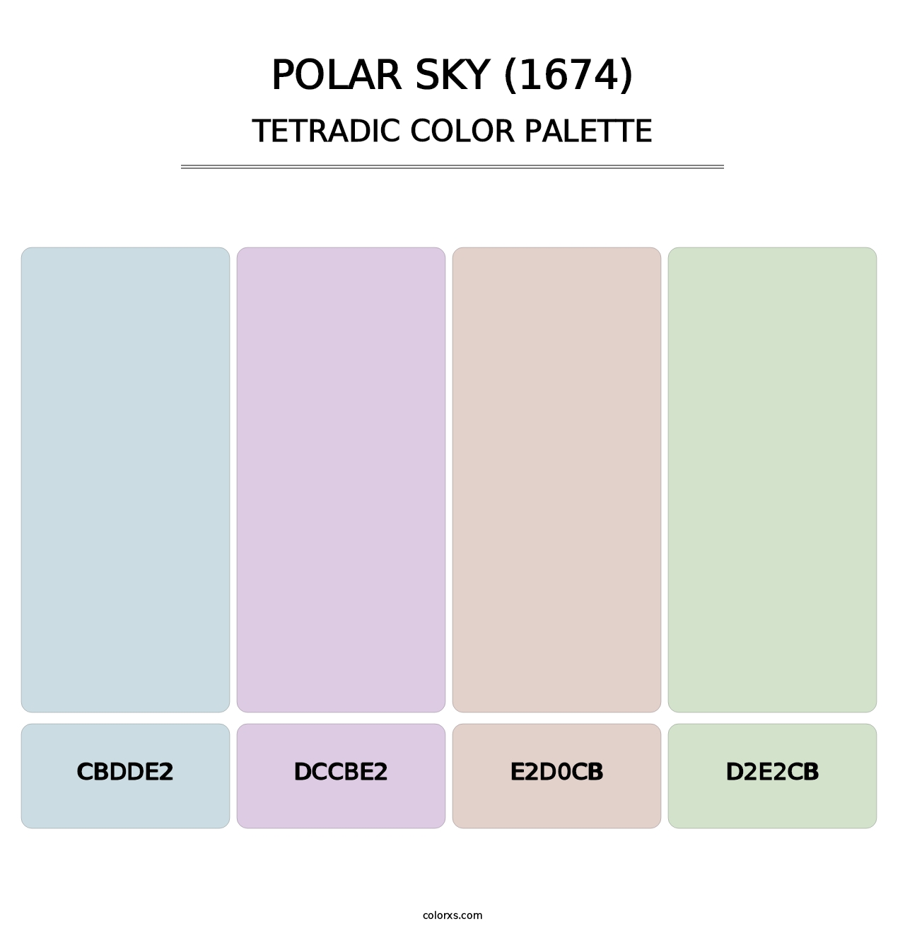 Polar Sky (1674) - Tetradic Color Palette