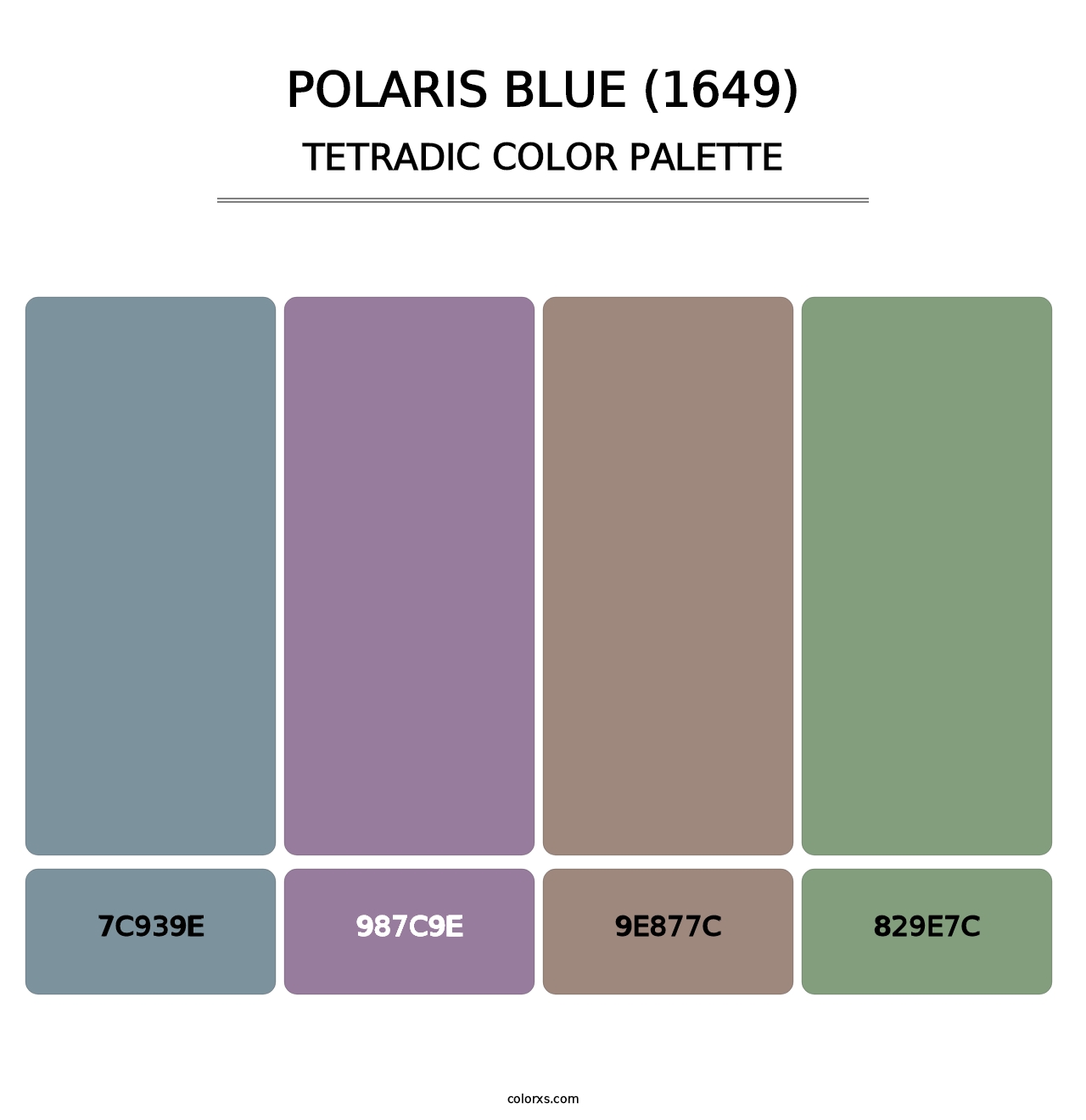 Polaris Blue (1649) - Tetradic Color Palette