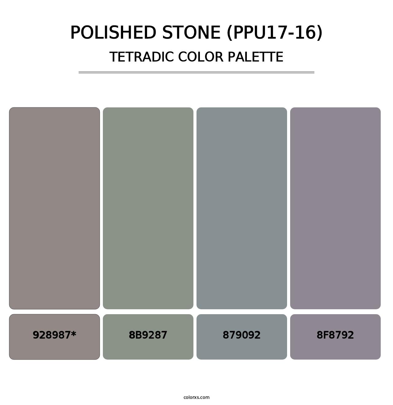 Polished Stone (PPU17-16) - Tetradic Color Palette
