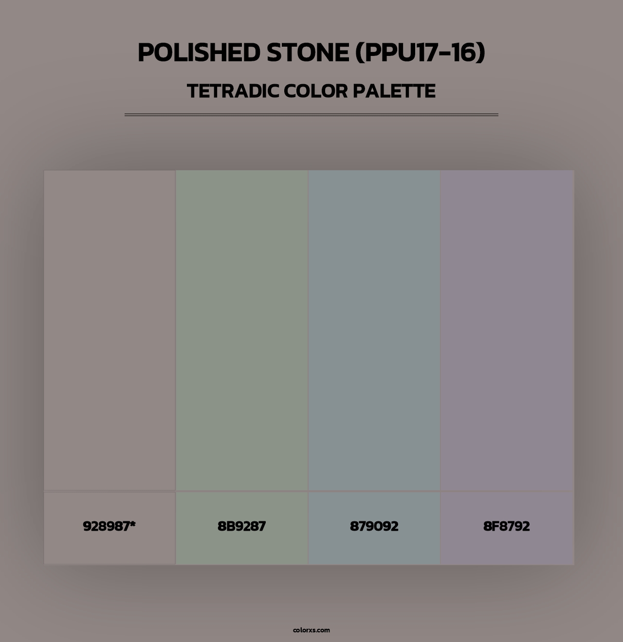 Polished Stone (PPU17-16) - Tetradic Color Palette