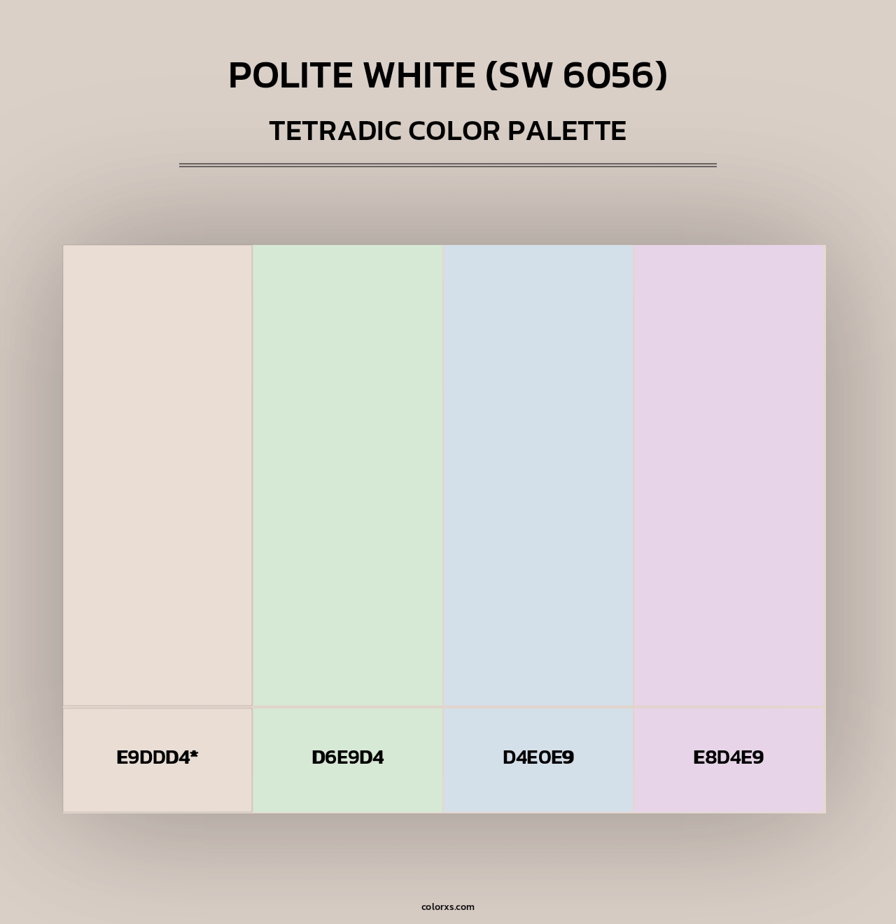Polite White (SW 6056) - Tetradic Color Palette