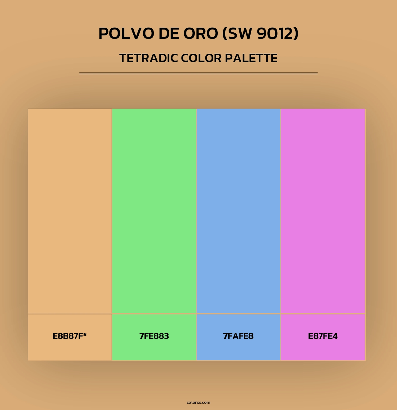 Polvo de Oro (SW 9012) - Tetradic Color Palette