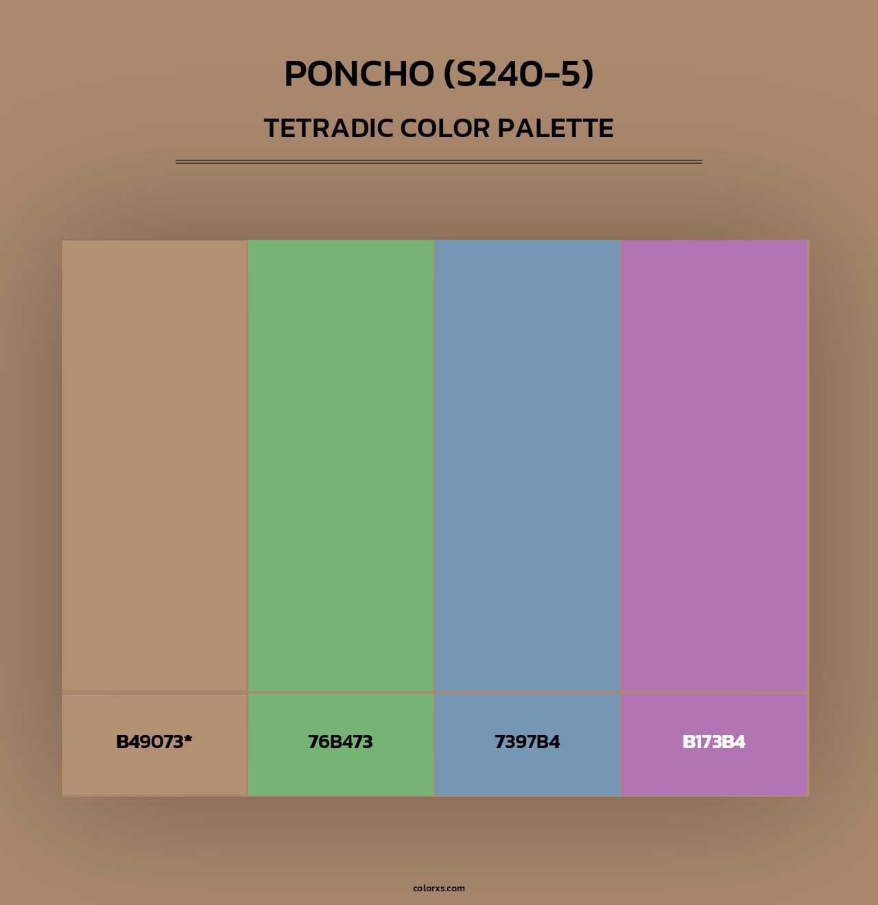 Poncho (S240-5) - Tetradic Color Palette