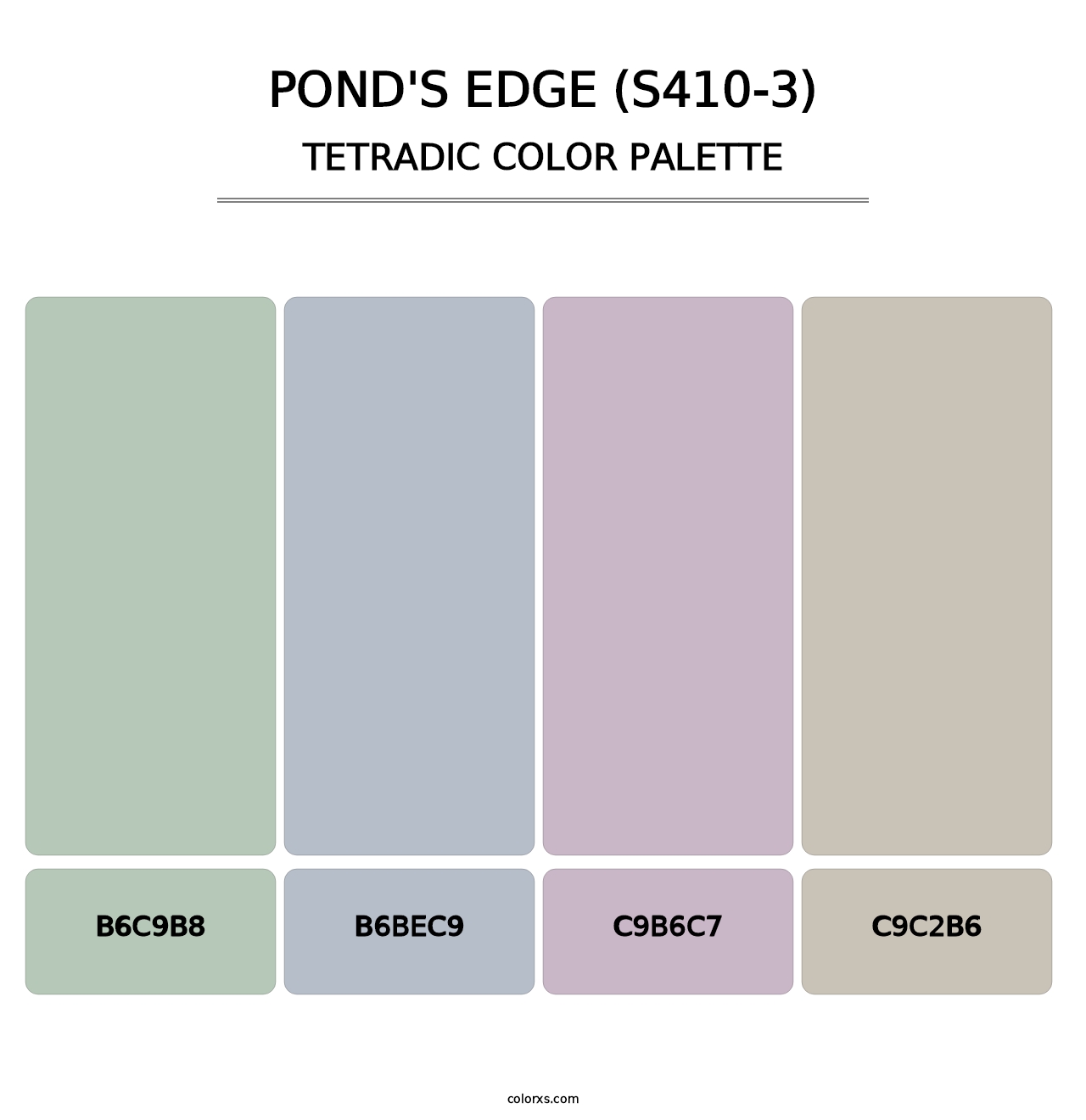 Pond'S Edge (S410-3) - Tetradic Color Palette