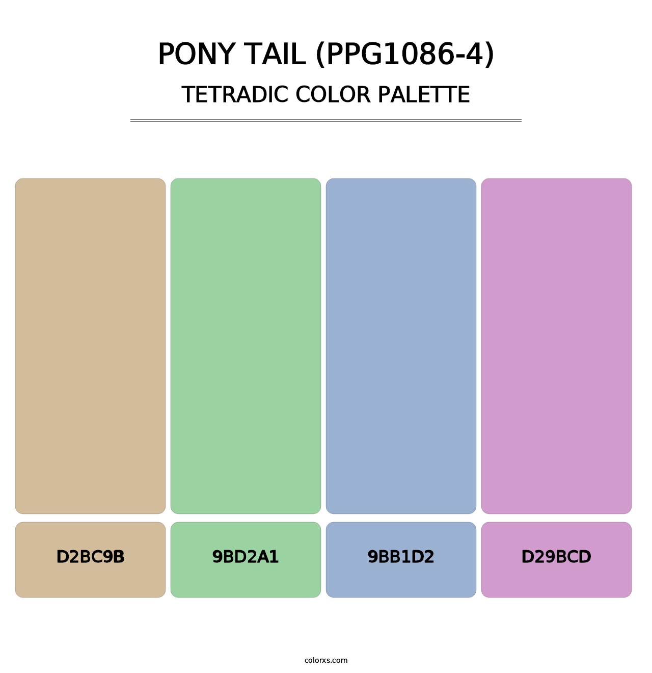 Pony Tail (PPG1086-4) - Tetradic Color Palette