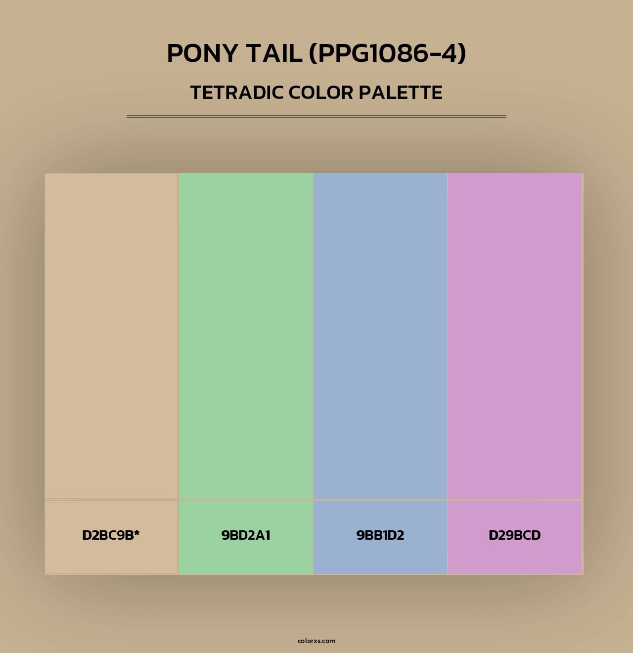 Pony Tail (PPG1086-4) - Tetradic Color Palette