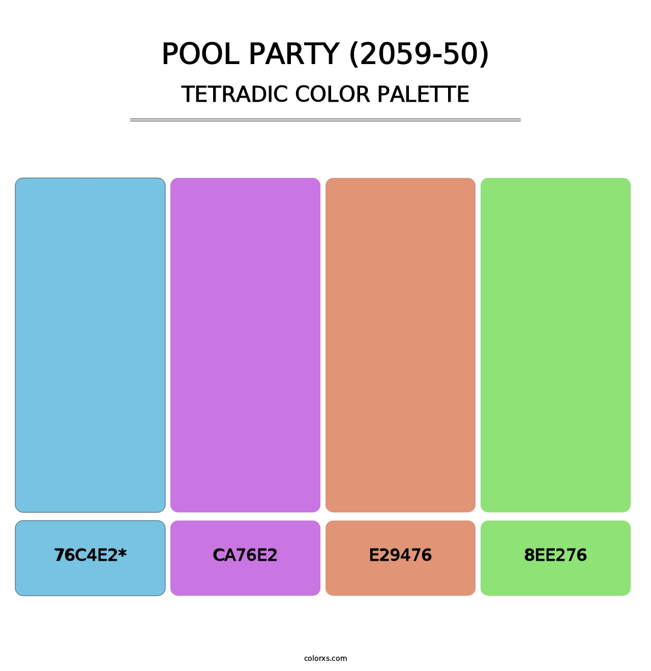 Pool Party (2059-50) - Tetradic Color Palette