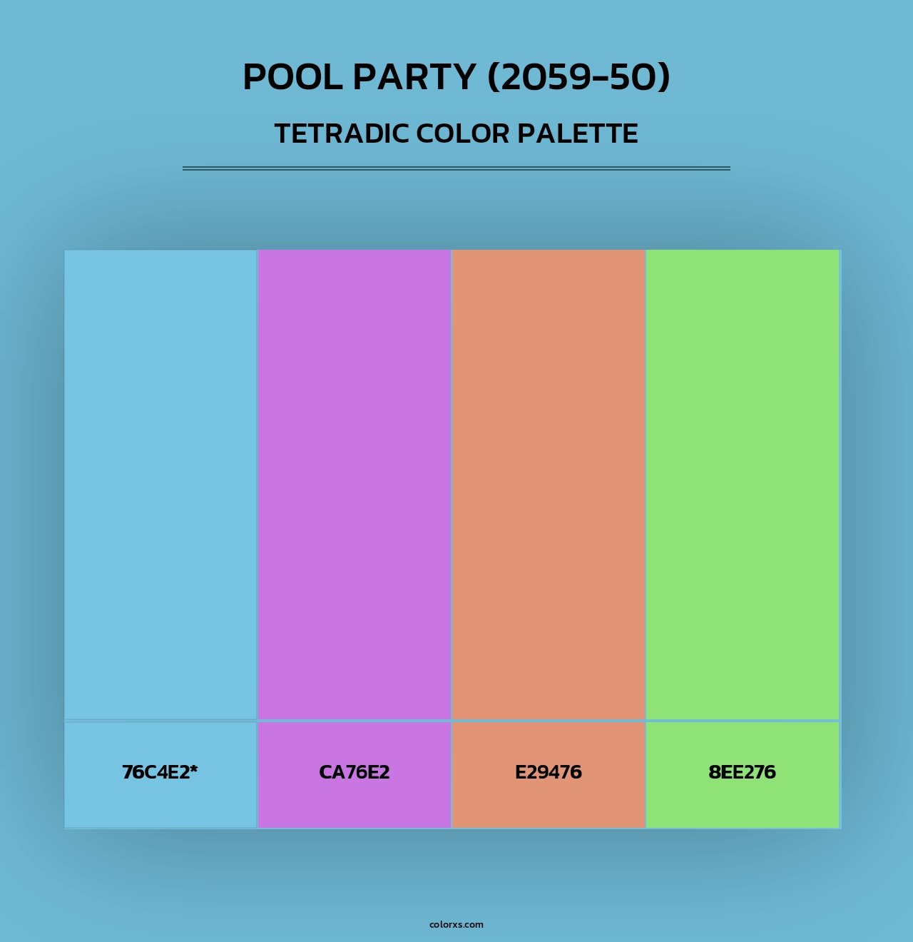 Pool Party (2059-50) - Tetradic Color Palette