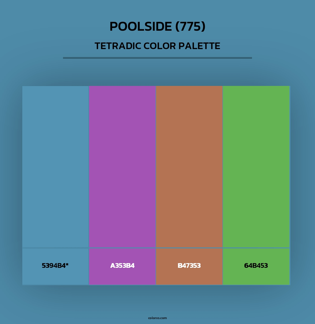 Poolside (775) - Tetradic Color Palette