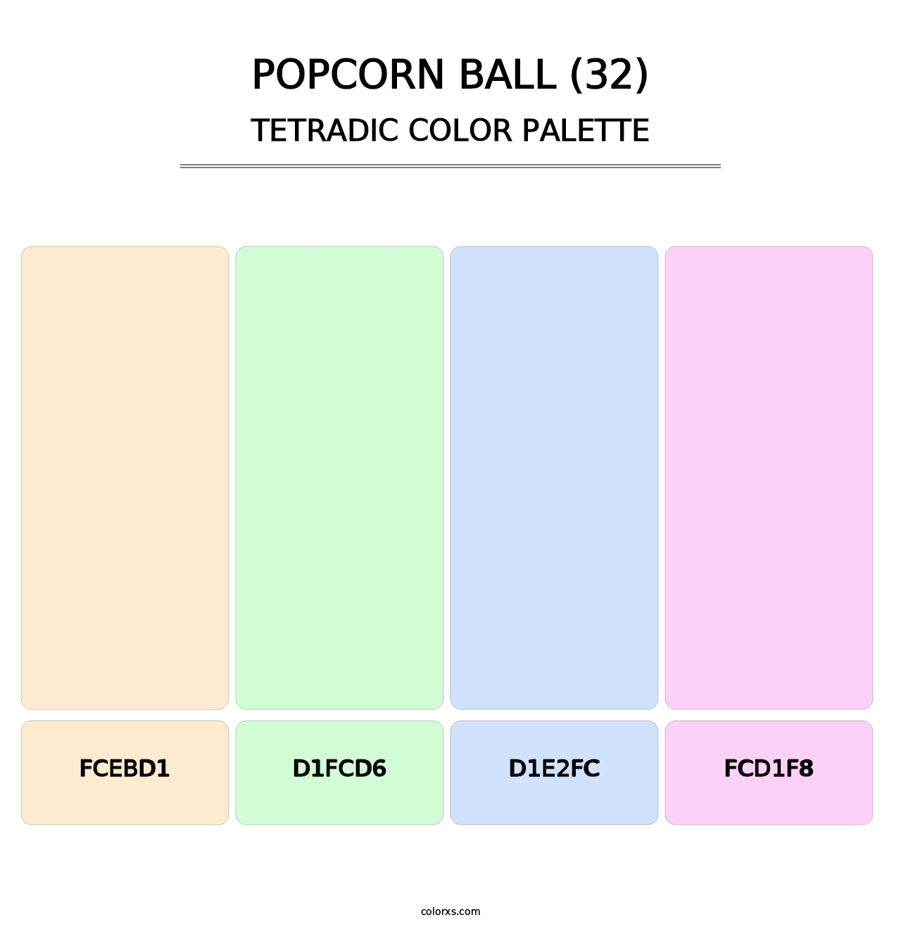 Popcorn Ball (32) - Tetradic Color Palette
